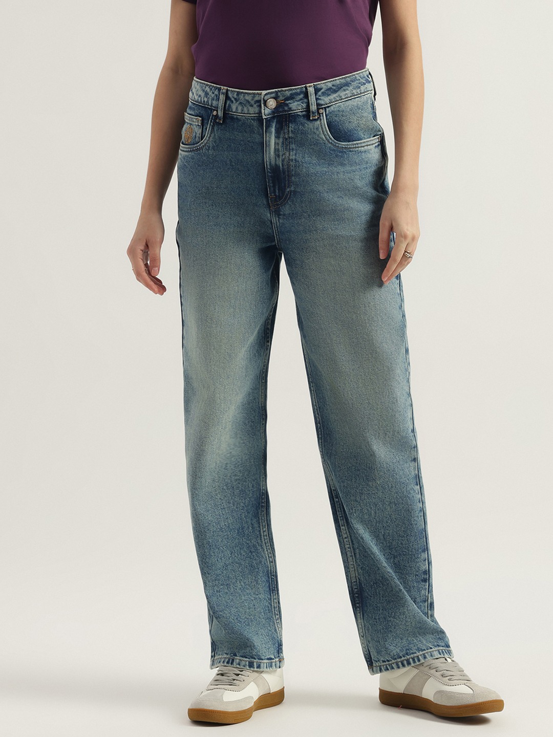 United Colors of Benetton Solid Straight Fit Denim Jeans
