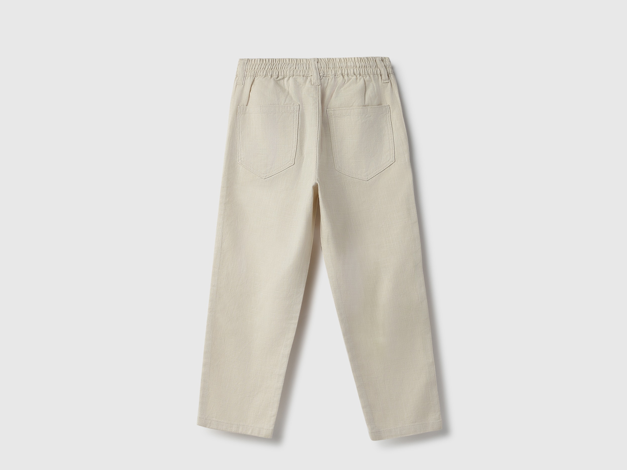 United Colors of Benetton Slub Textured Regular Fit Trousers