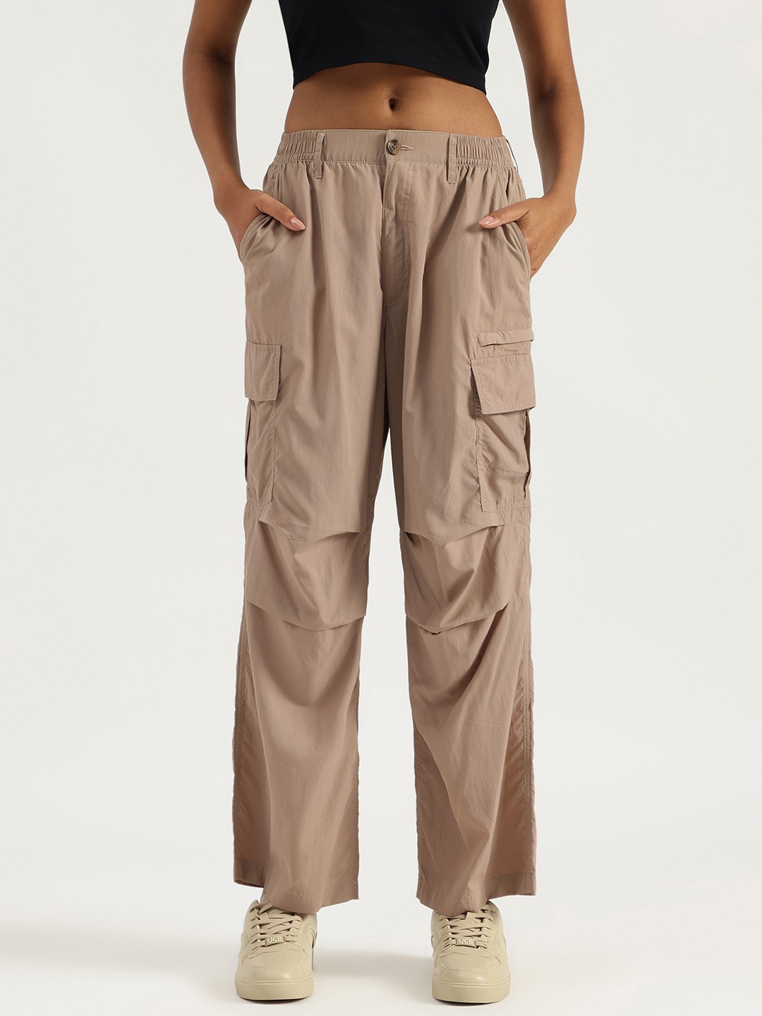 United Colors of Benetton Solid Utility Nylon Pants
