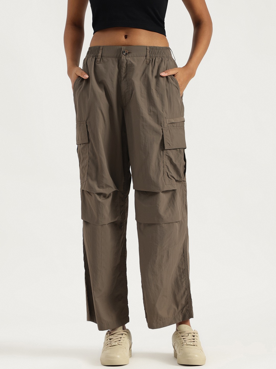 United Colors of Benetton Solid Utility Nylon Pants