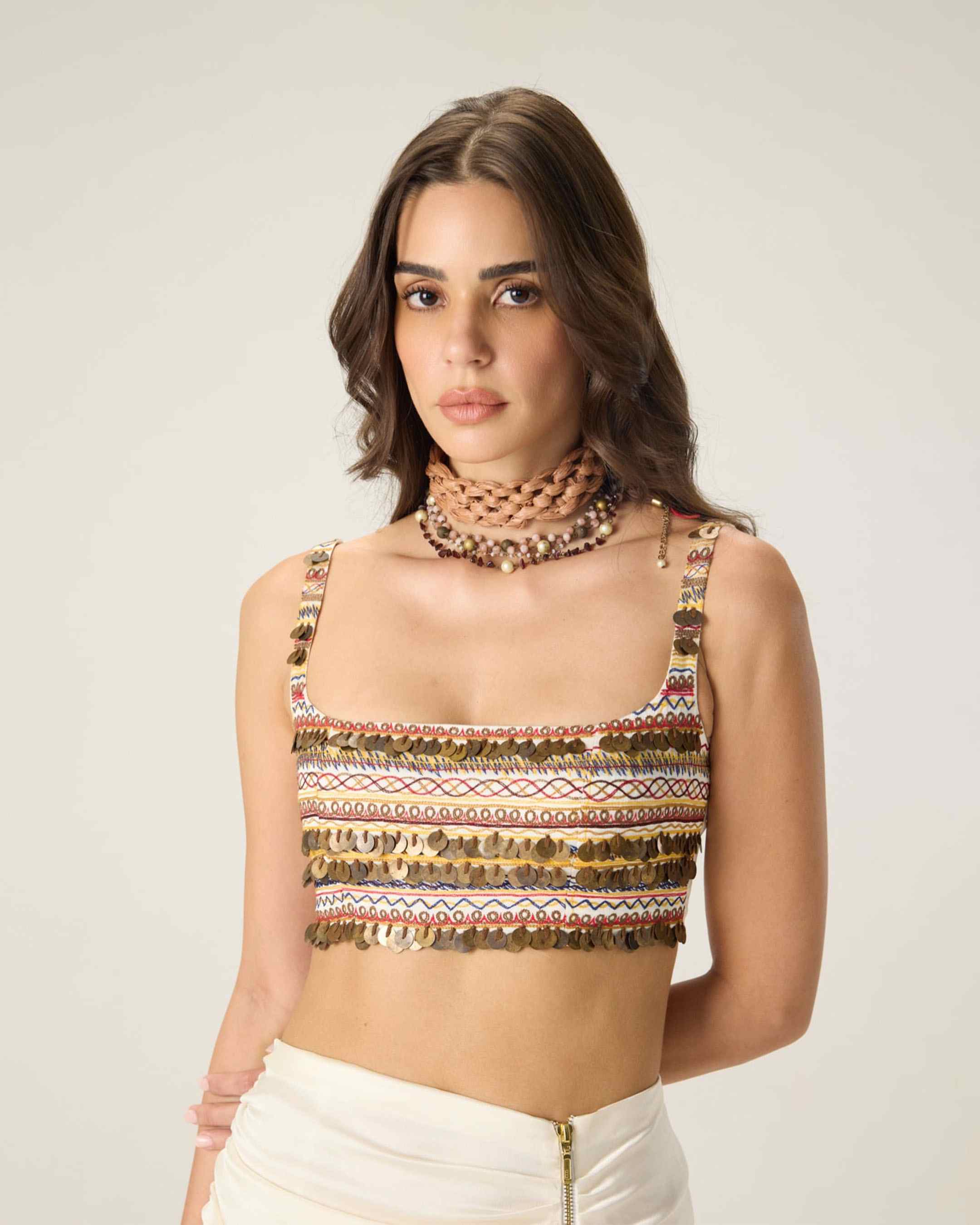 Melanine Bustier Set