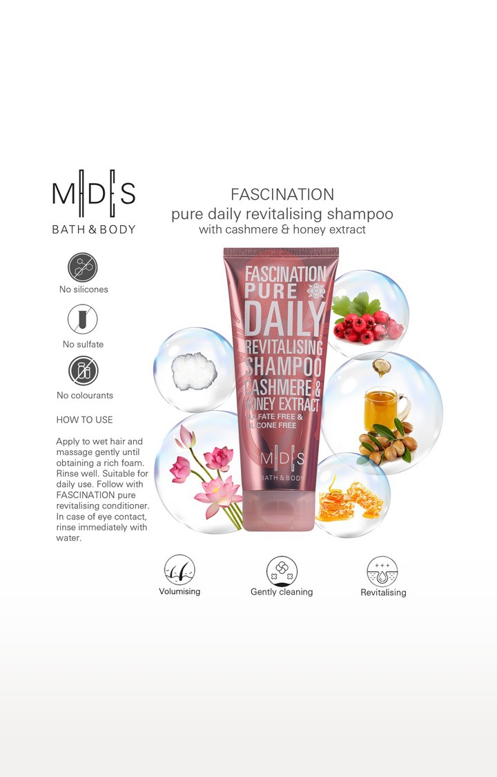 MADES | Mades Bath & Body Fascination Pure Shampoo 200Ml Pale Pink 3