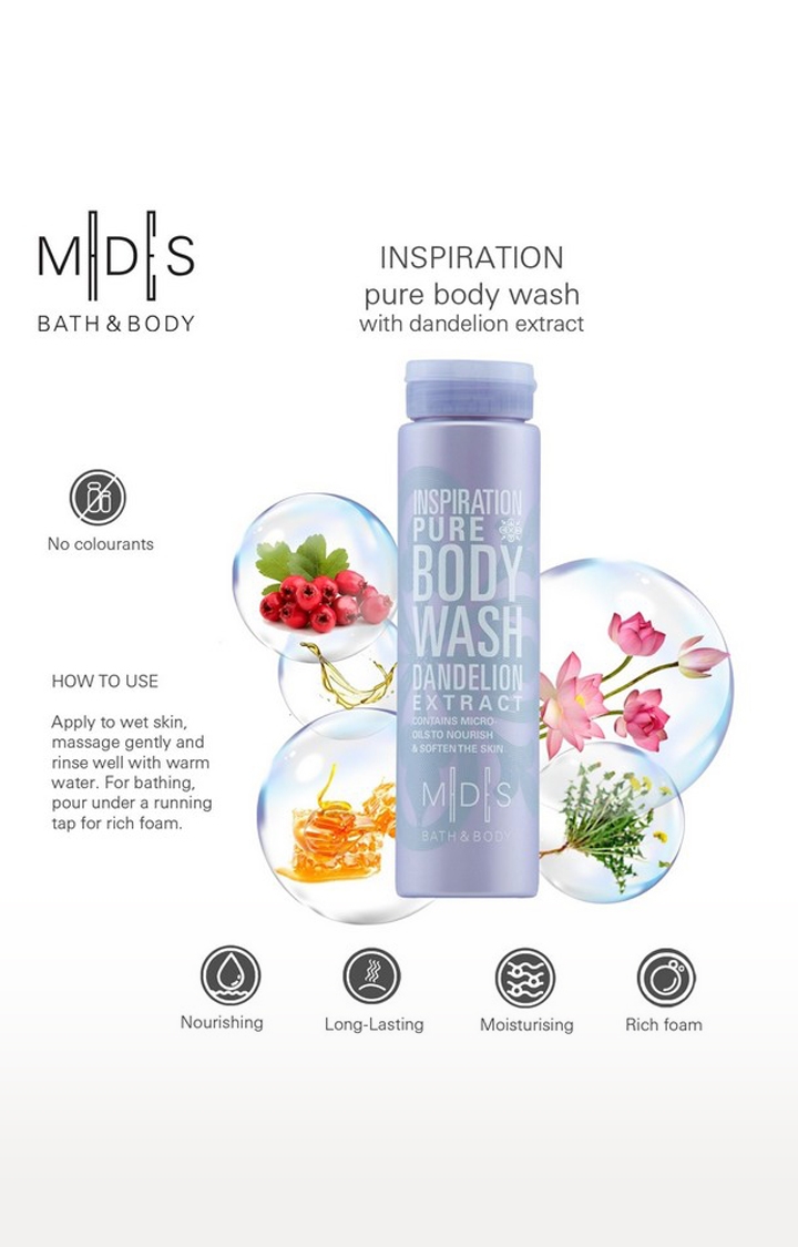 MADES | Mades Bath & Body Inspiration Pure Body Wash 200Ml Pale Lilac 1