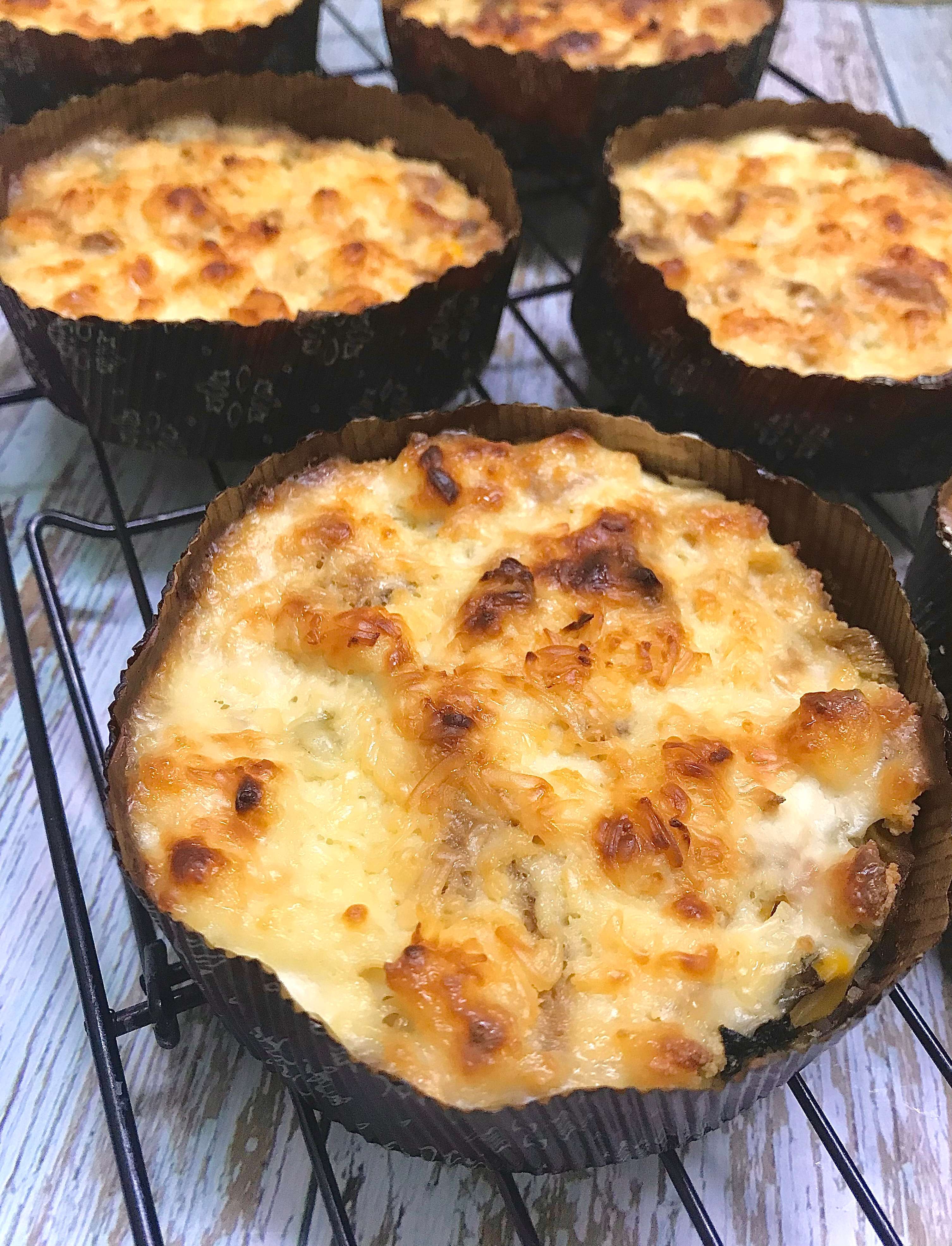Potato & Paneer Crustless Quiche