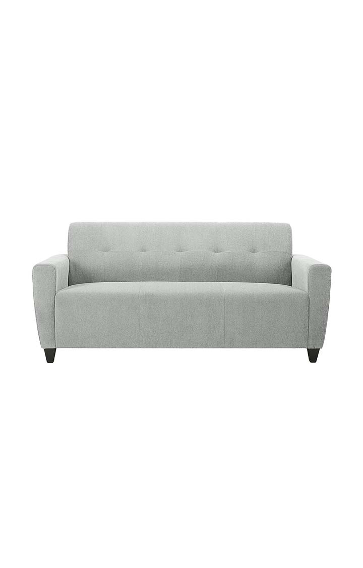 neudot Elegance Sofa for Living Room |3 Persons Sofa|Premium Fabric with Cushioned Armrest | Neem Wood Frame|3 Seater in - Grey