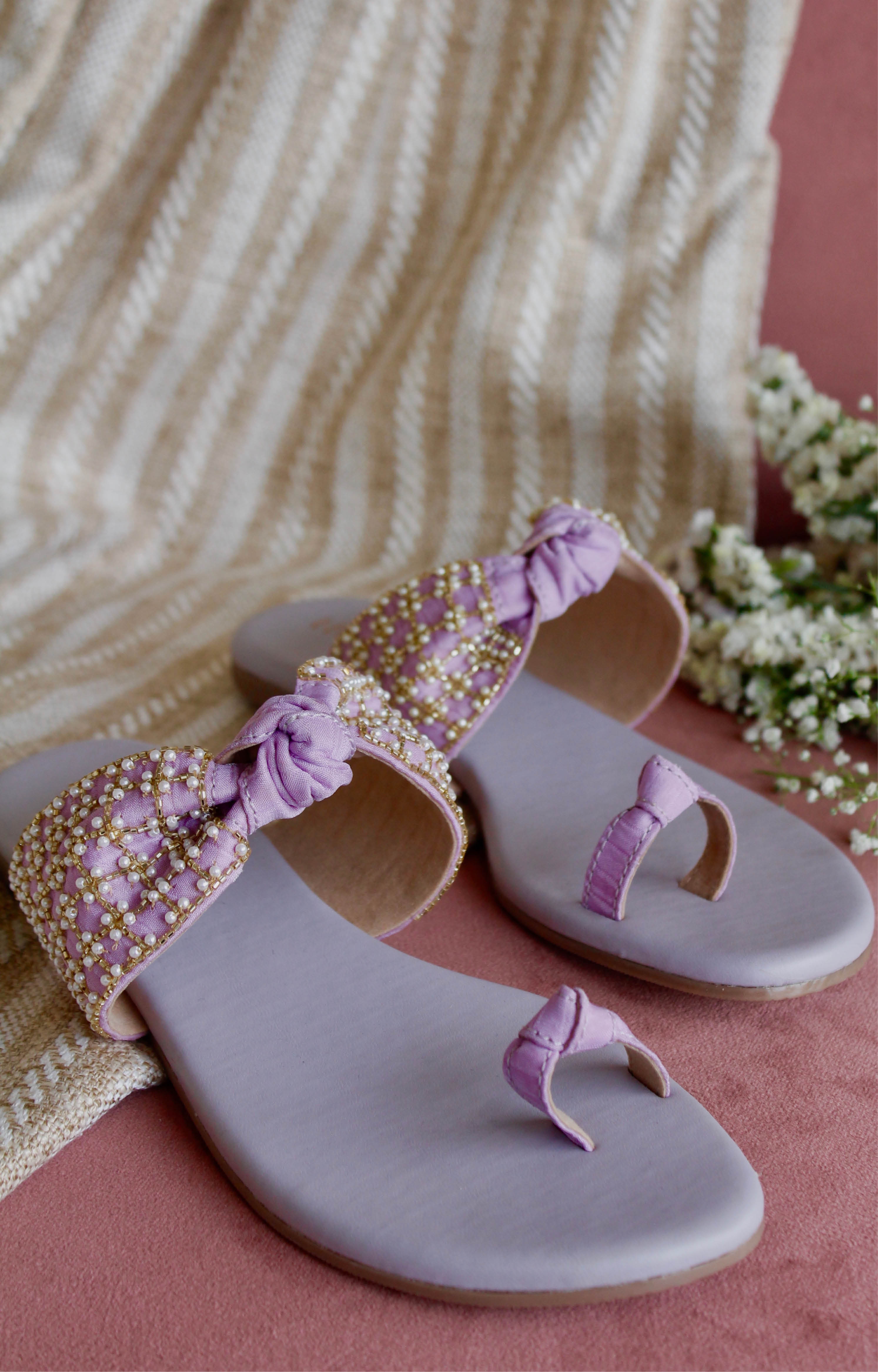 Caged Bow Flats - Lilac