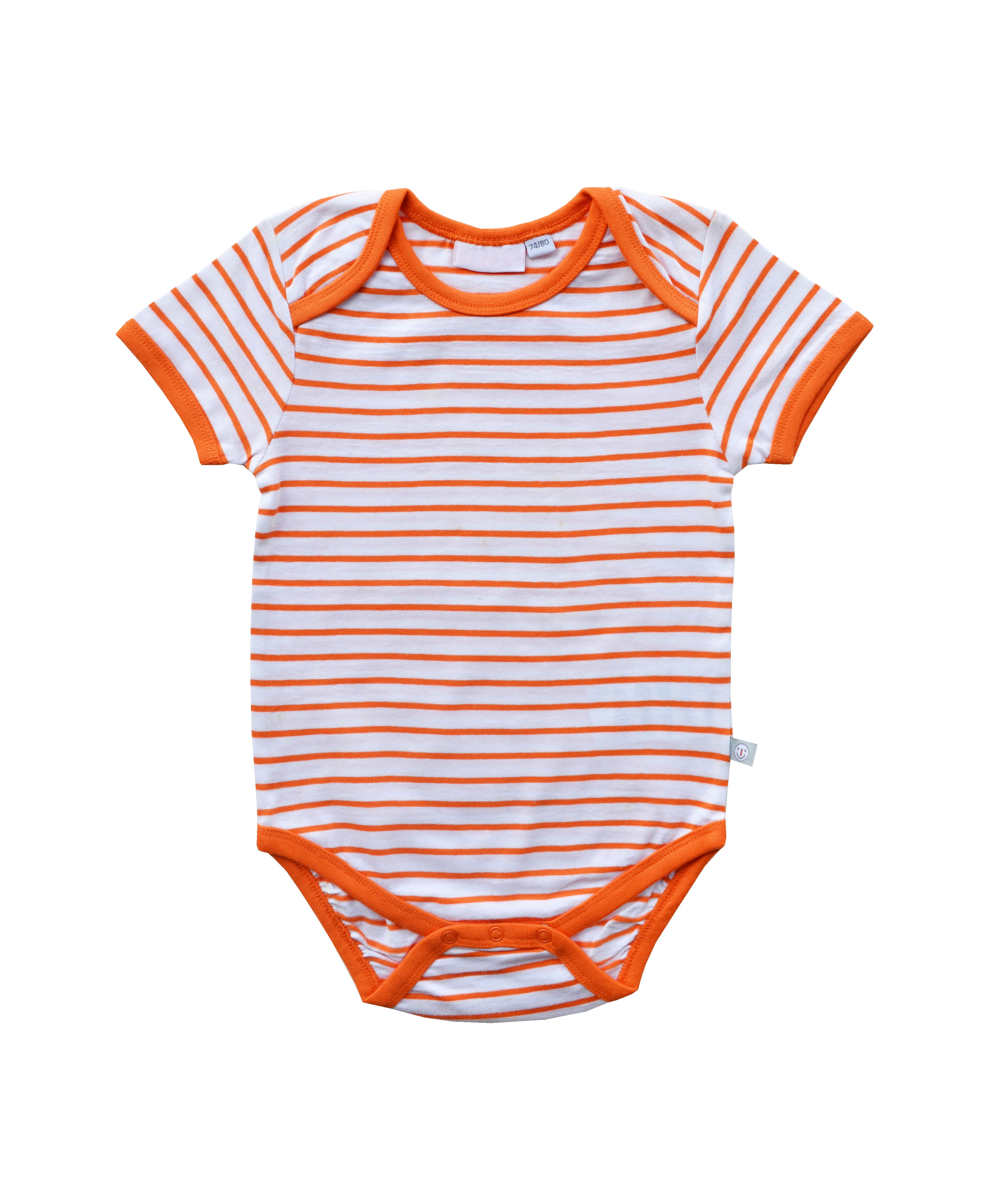 Babeez | Orange / White Stripe Bodysuit (100% Cotton Jersey) undefined