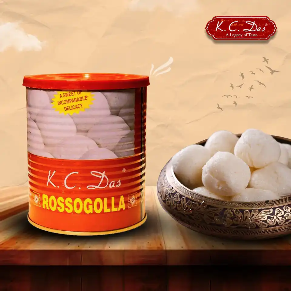 K.C Das Authentic Bengali Rasgulla - 900G.