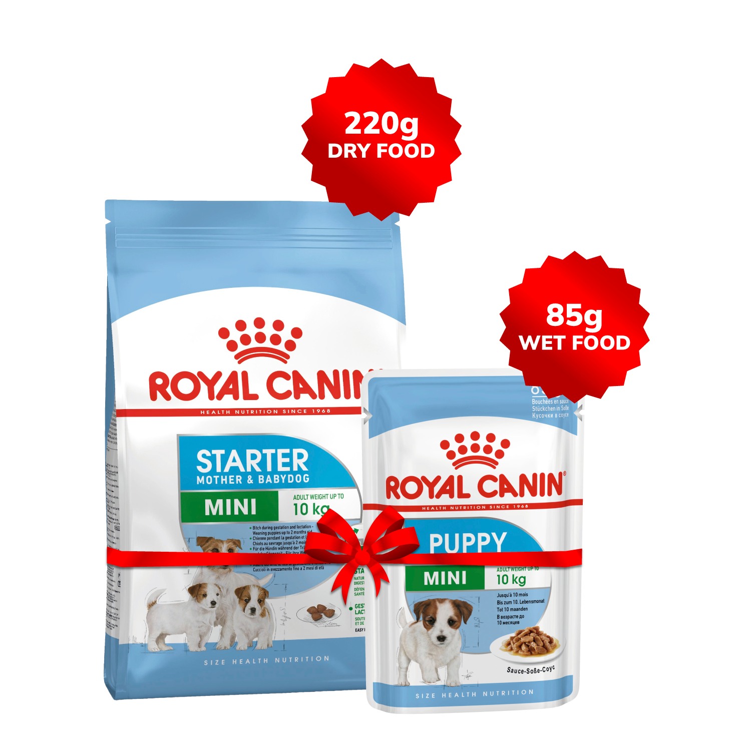 Royal Canin | Royal Canin Mini Starter Dry Dog Food, 220g with Mini Puppy Gravy, 85g (220g + 85g)
