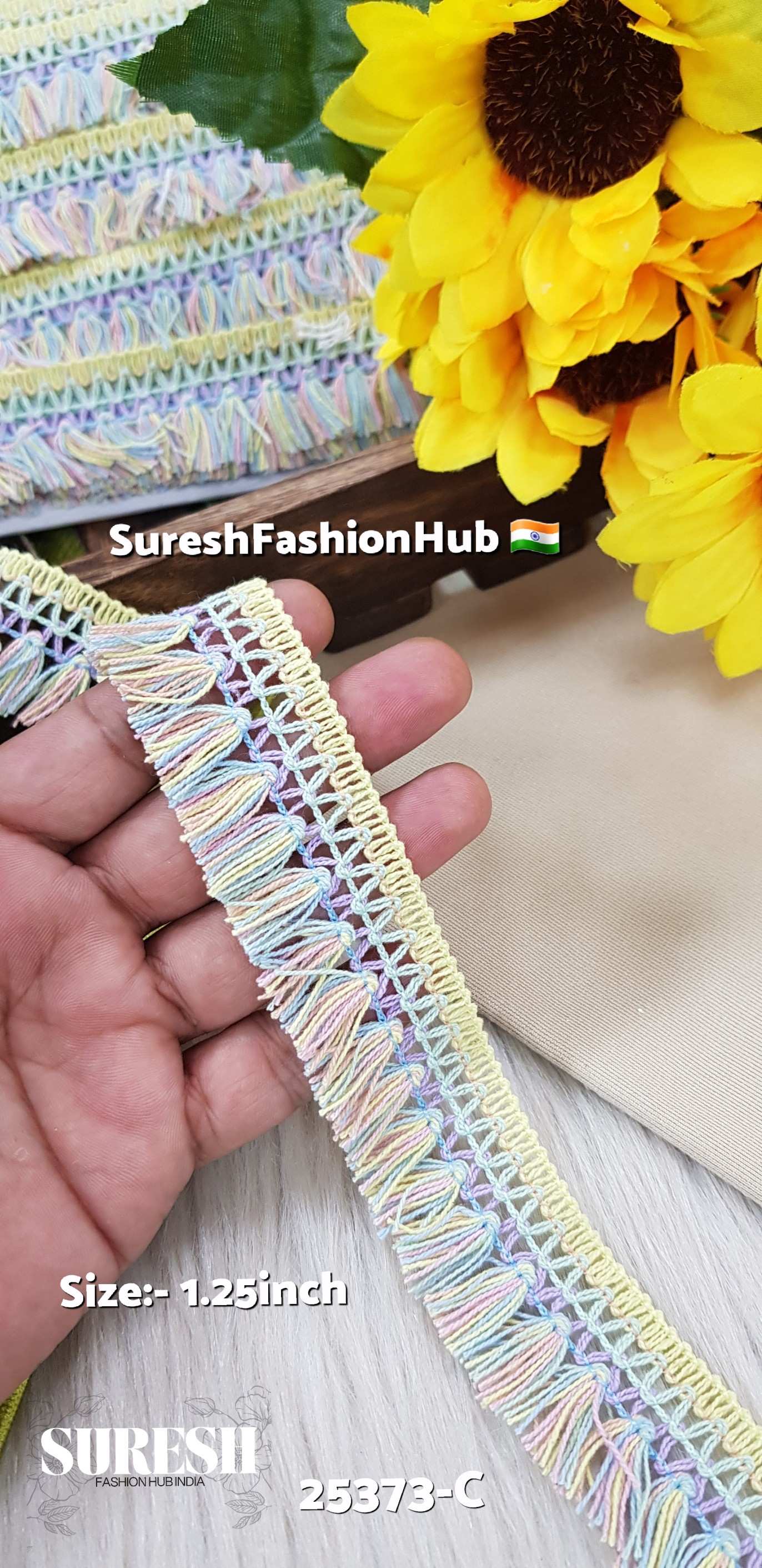 Multy Thread Jute Fringe Lace – 25373-C