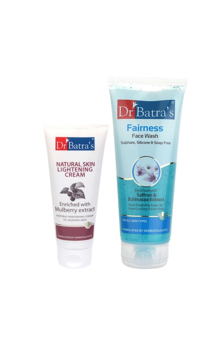 Dr Batra's | Dr Batra's Natural Skin Lightening Cream - 100 gm And Fairness Face Wash 200 gm (Pack of 2 Men and Women) 0