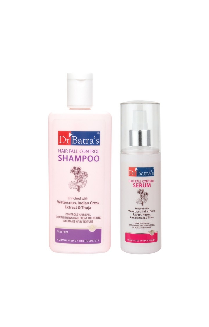 Dr Batra's | Dr Batra's Hair Fall Control Shampoo 200ml and Hair Fall Control Serum 125 ml (Pack of 2 Men and Women) 0