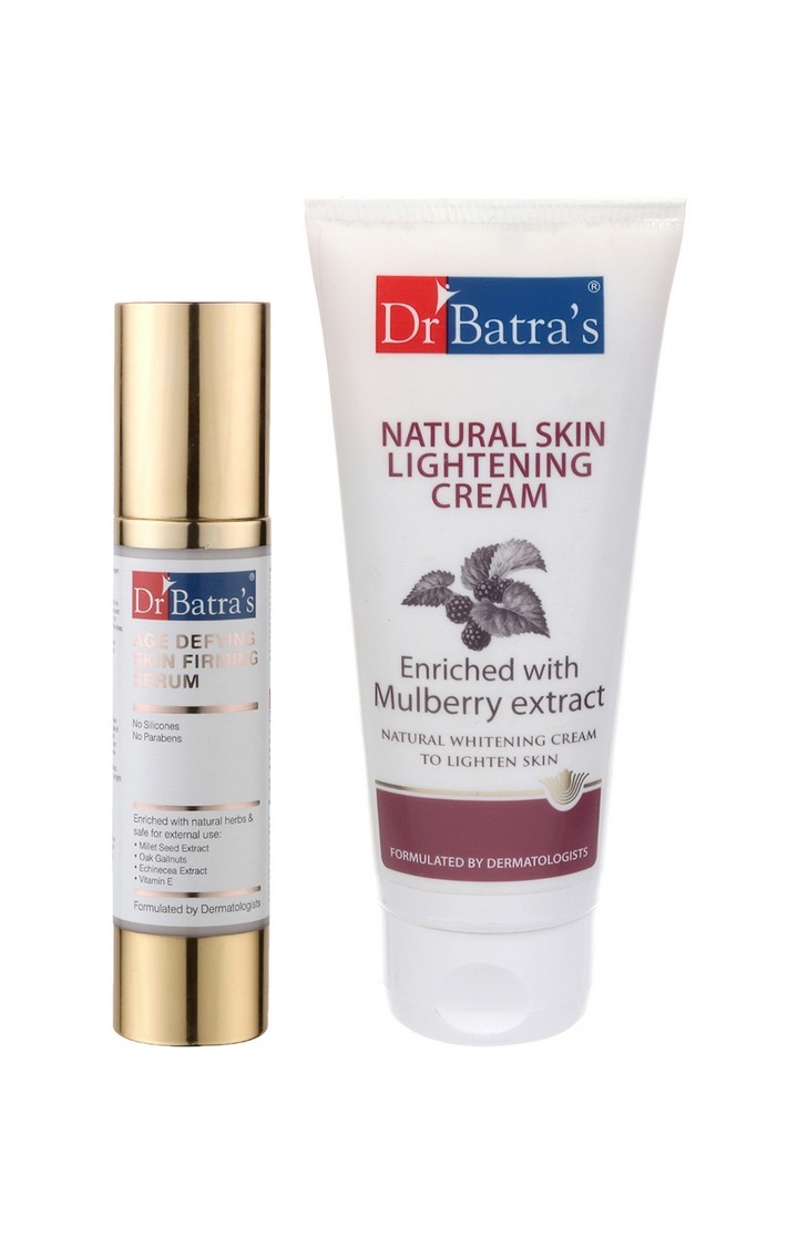 Dr Batra's | Dr Batra's Age defying Skin firming Serum - 50 g and Natural Skin Lightening Cream - 100 gm (Pack of 2 For Men and Women) 0