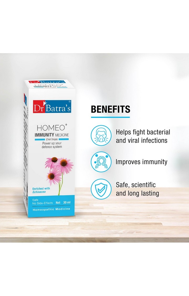 Dr Batra's | Dr Batra's Homeo+ Immunity Medicine Oral Drops|Scientific & Natural |Stay Home, Stay Safe - 30 ml and Non Alcoholic Hand Sanitizer - 100 ml 3