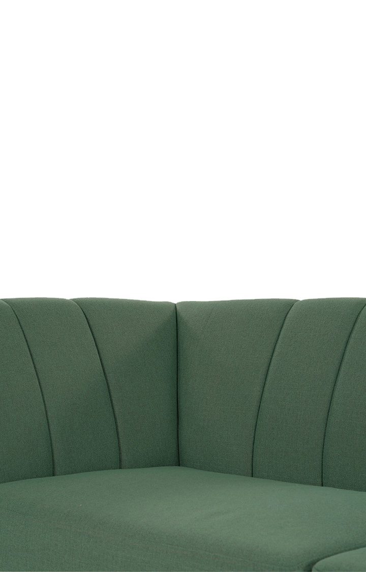 neudot Lexus Sofa for Living Room |2 Persons Sofa|Premium Fabric with Padded Armrest | Solid Wood Frame|2 Seater in Earth Green Color