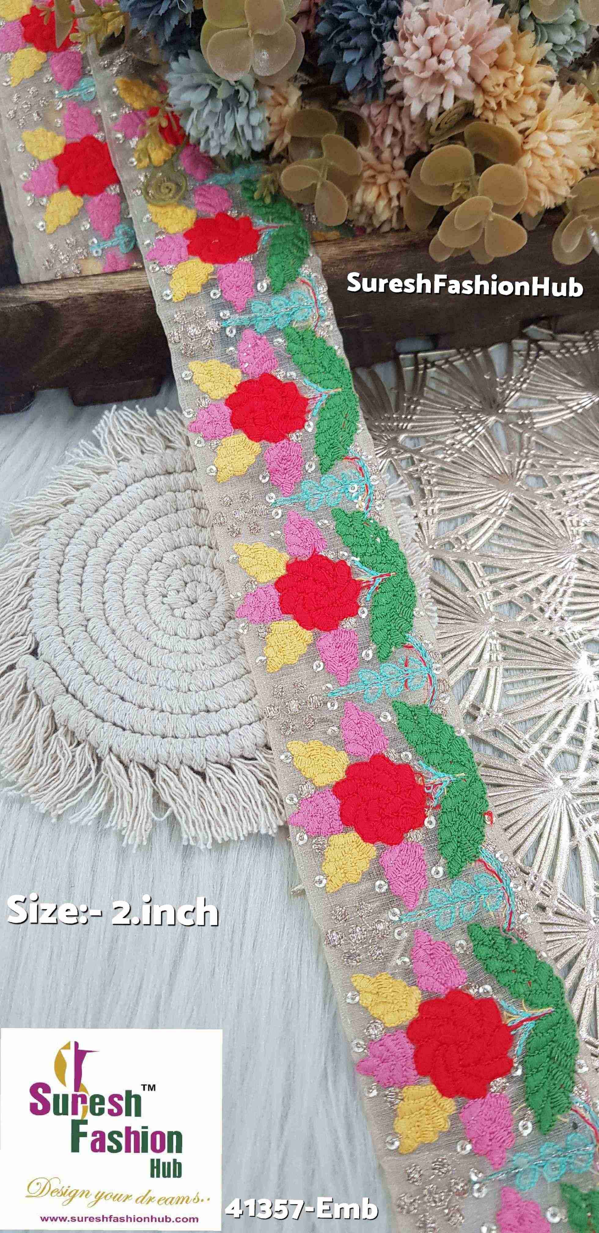 Organza Multi-Color Embroidery Lace
