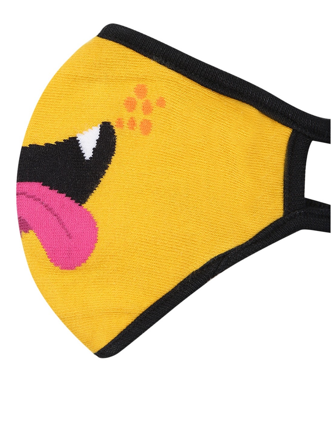 Soxytoes | Soxytoes Yellow Monster Stylish Protective Super Safe Washable Knitted Cotton Kid's Face Mask 4
