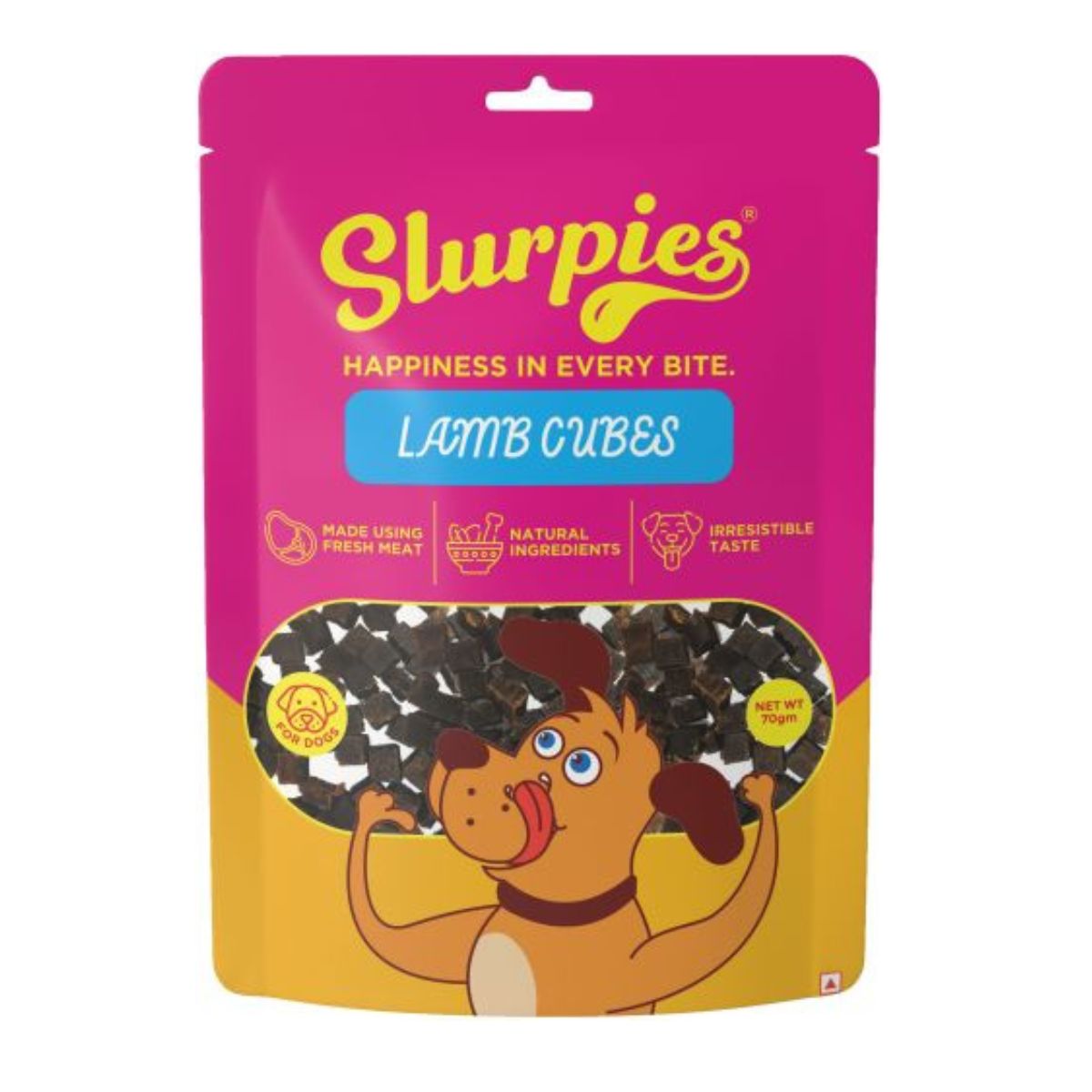 Slurpies Lamb Cubes Treats for Cats, 50g
