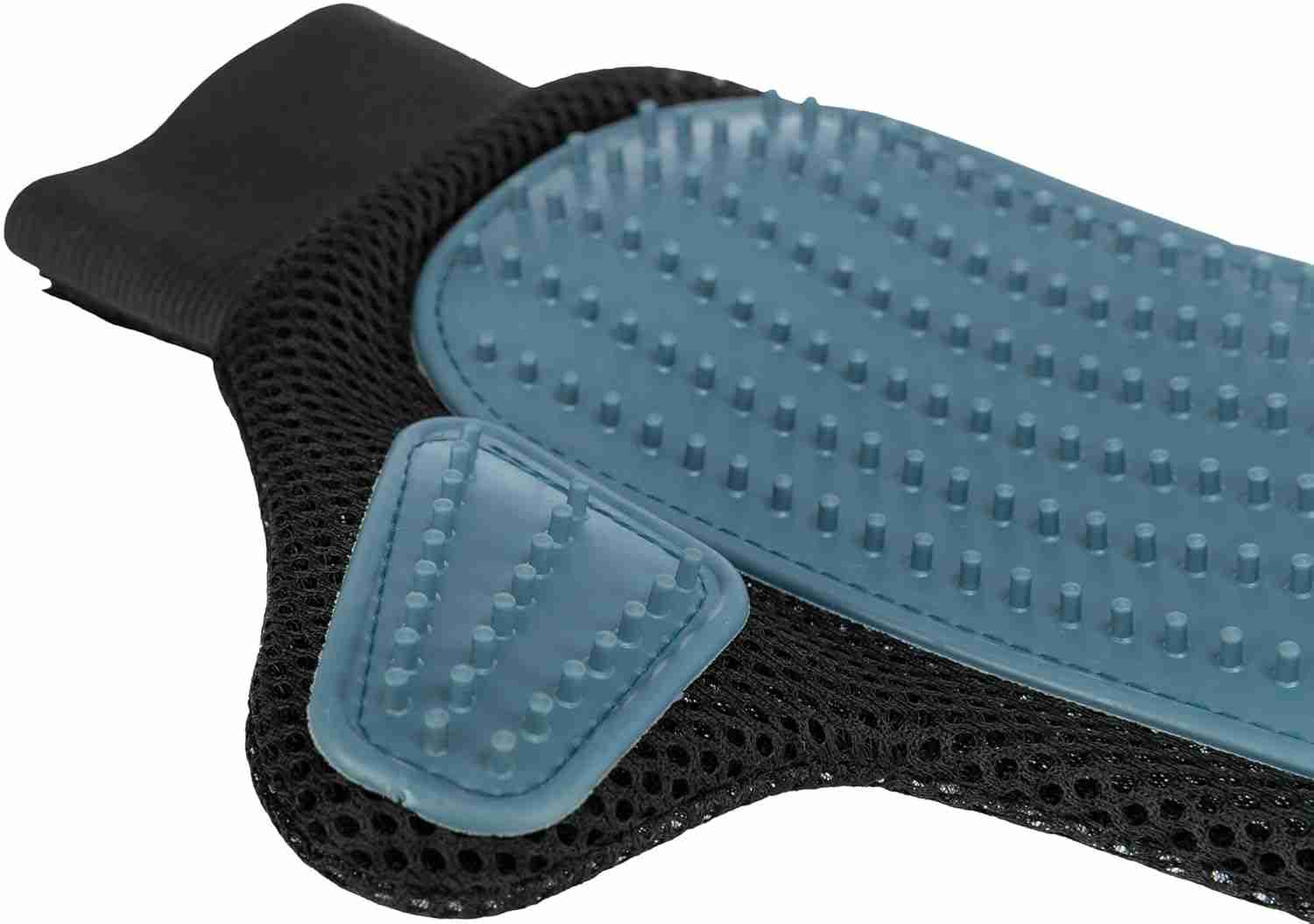 Trixie Fur Care Glove, Wire Bristles with Tips (Dark Grey/Blue)