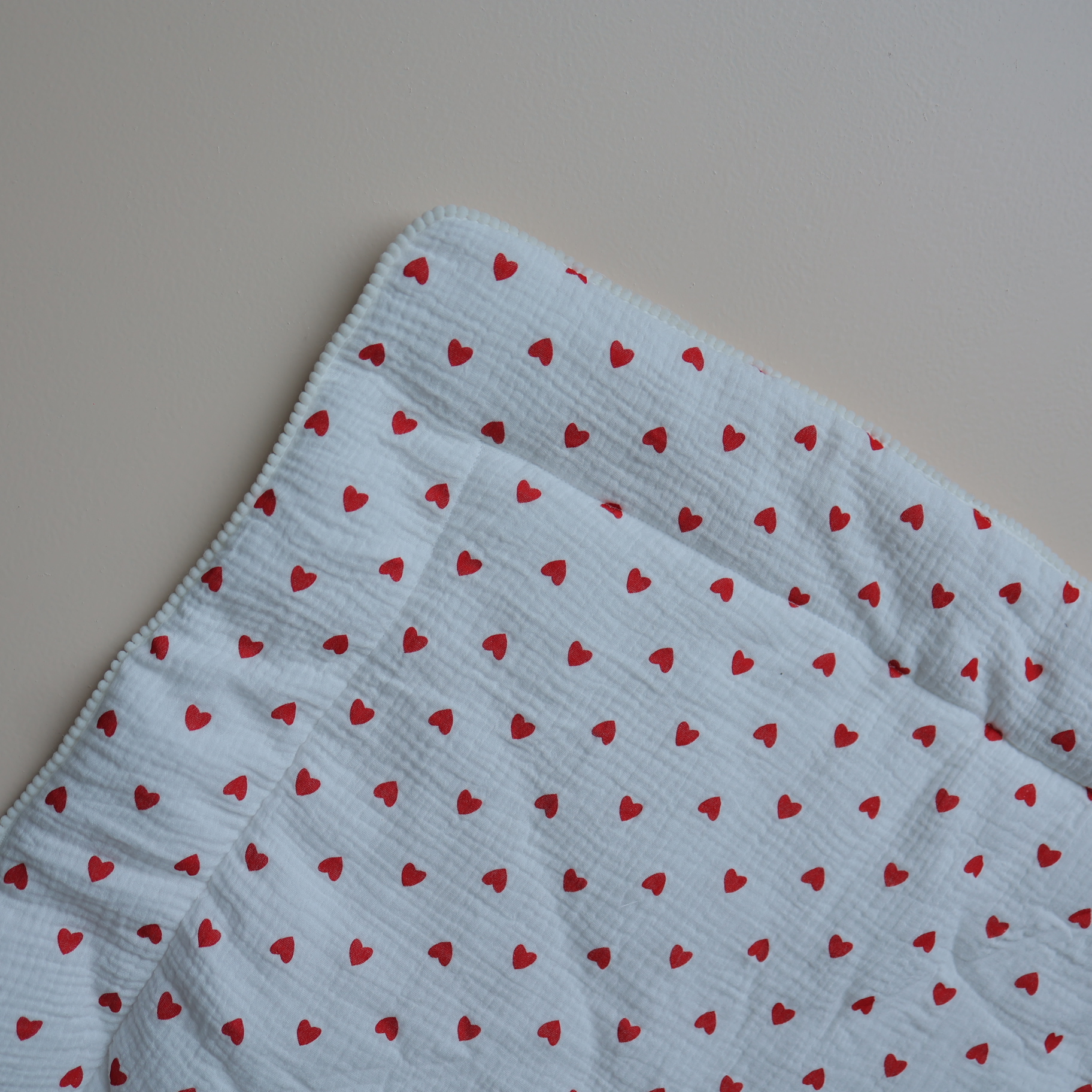 Red Hearts Baby Drape Set