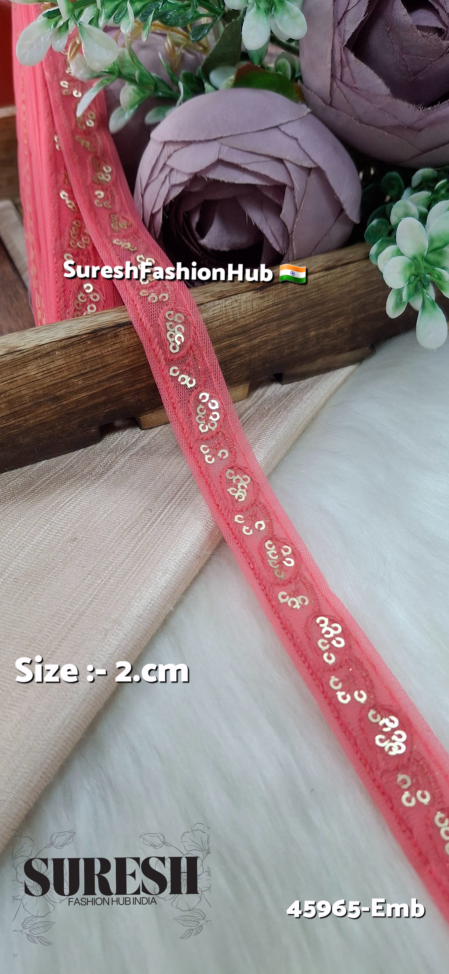 Gajari Tone-on-Tone Embroidery Lace