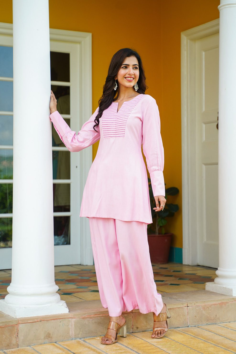 Pink rayon co-ord set