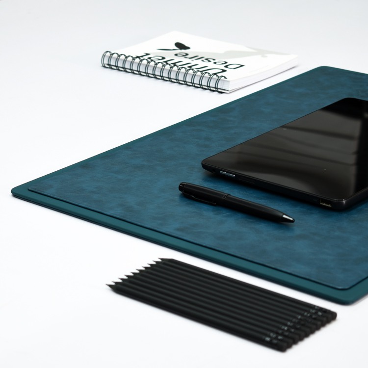 22x16 Inches Rigid Desk Blotter | Moderno | Blue