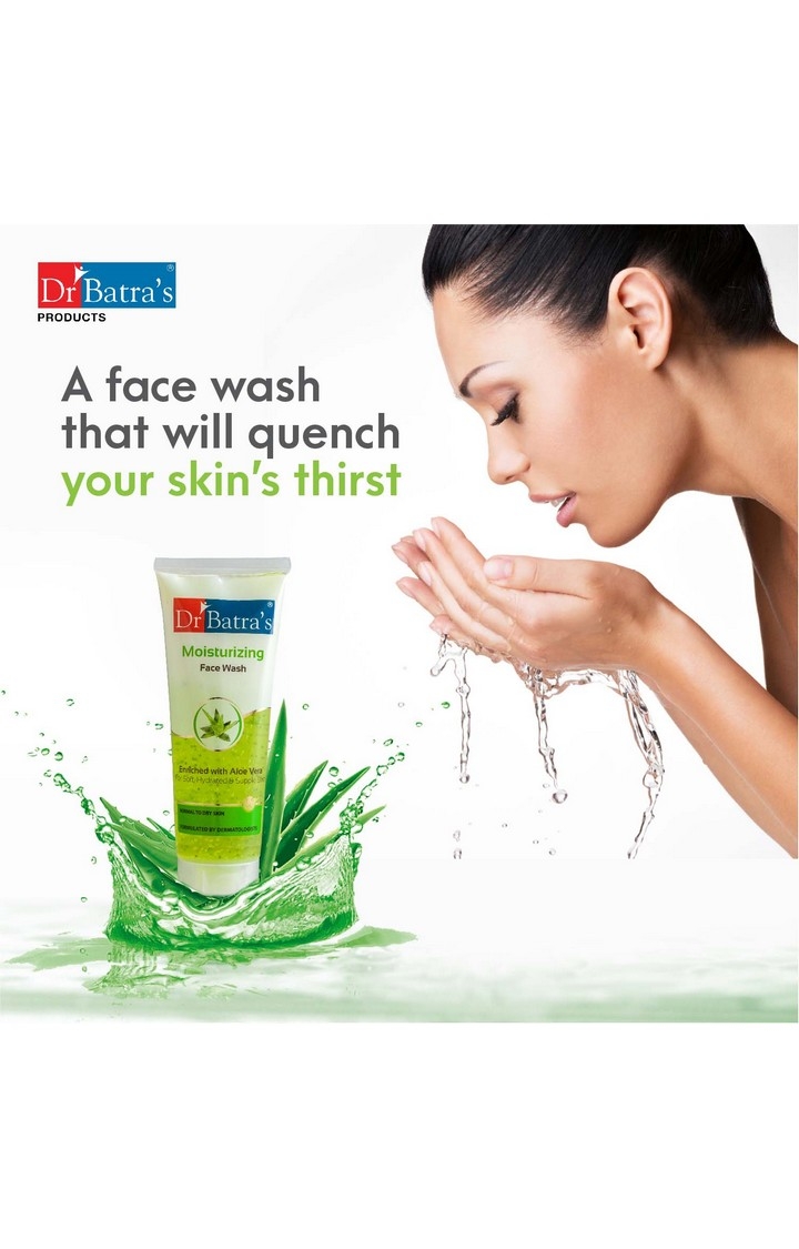 Dr Batra's | Dr Batra's Moisturizing Face Wash Enriched With Aloe Vera Soft, Hydrated & Supple Skin - 100 gm (Pack of 2) 2