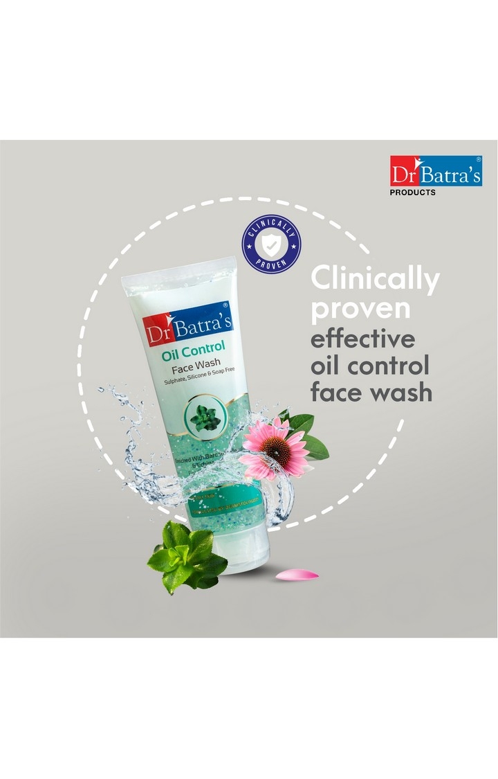 Dr Batra's | Dr Batra's Oil Control Face Wash Sulphate, Silicone & Soap Free Enriched With Barosma Betulina Leaf & Echinancea Extract For Oil Free & Clear Skin - 100 gm (Pack of 2) 1