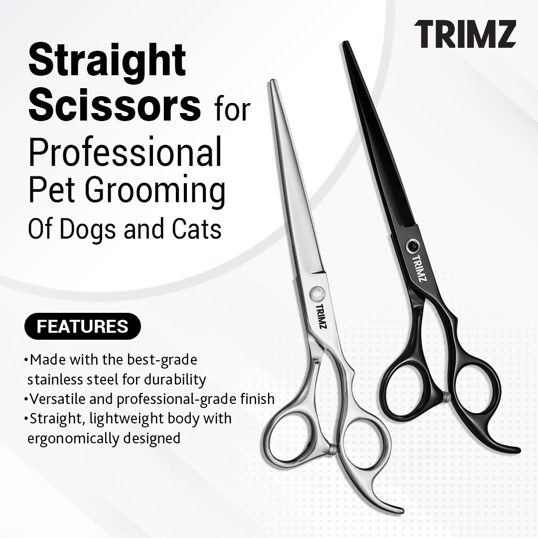 Trimz Scissors 7Inch Straight Sparkling, Silver