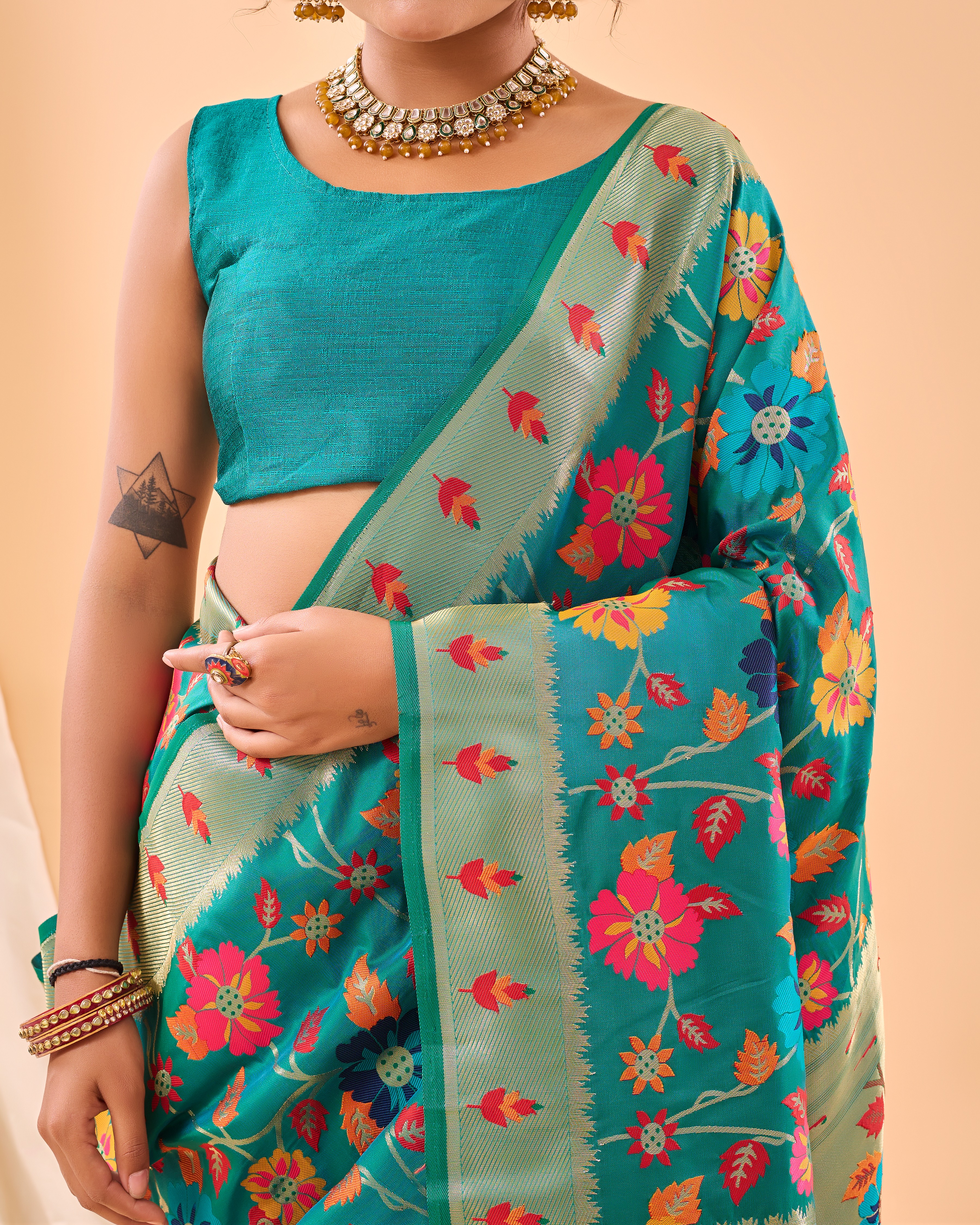 Tasarika Women Silk   Rama Saree Radhika_Rama 2