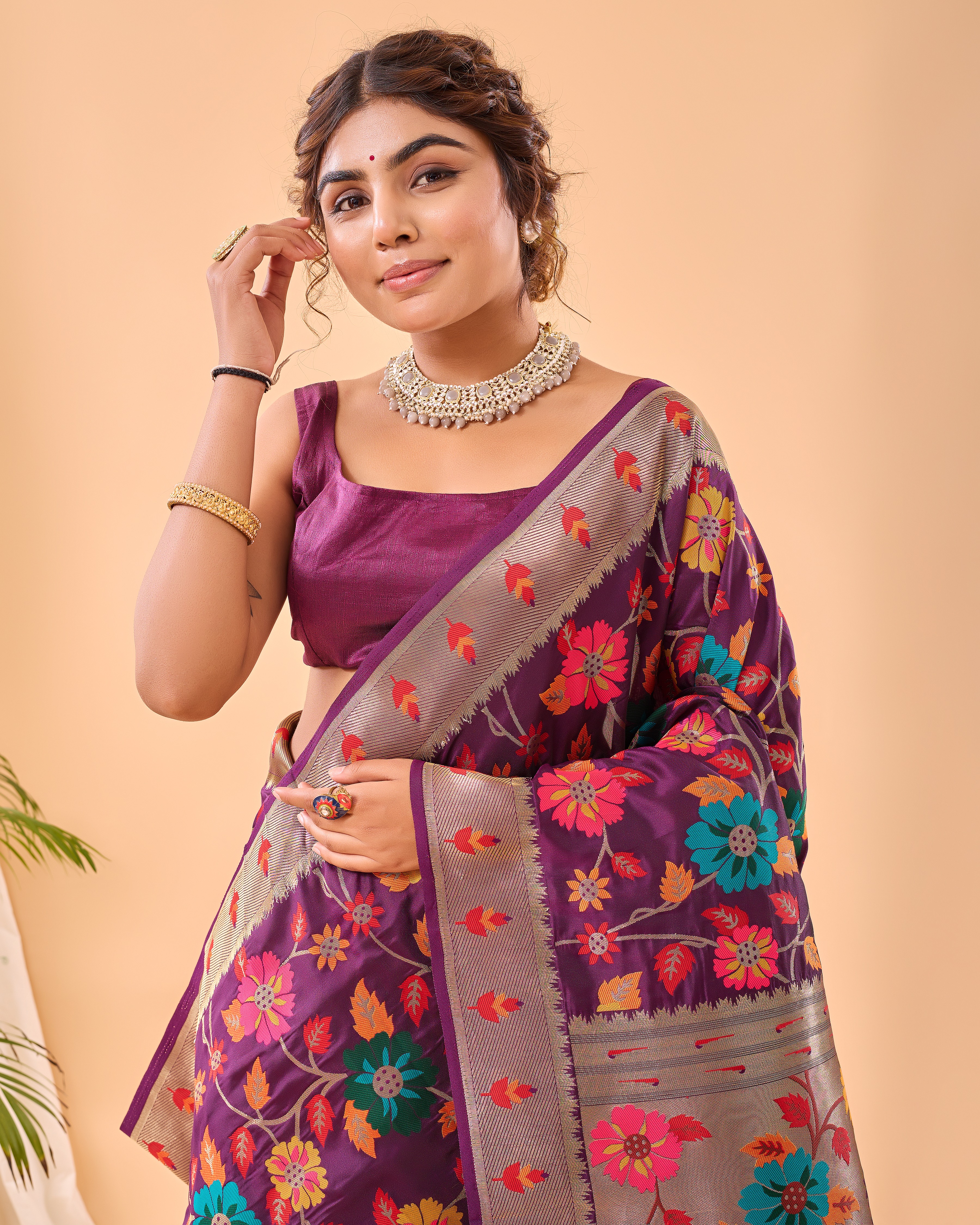 Tasarika Women Silk   Wine Saree Radhika_Wine 2