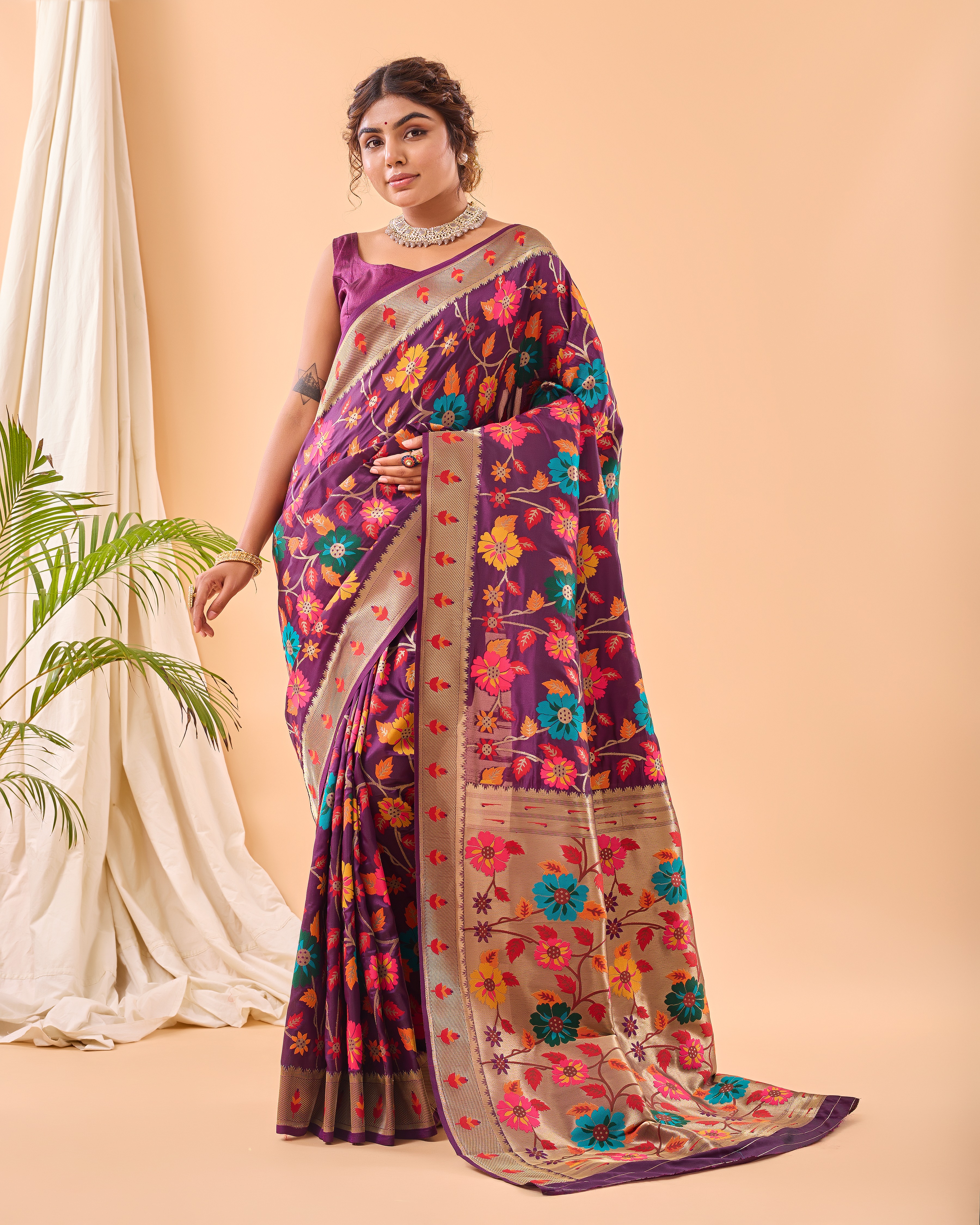 Tasarika Women Silk   Wine Saree Radhika_Wine 2