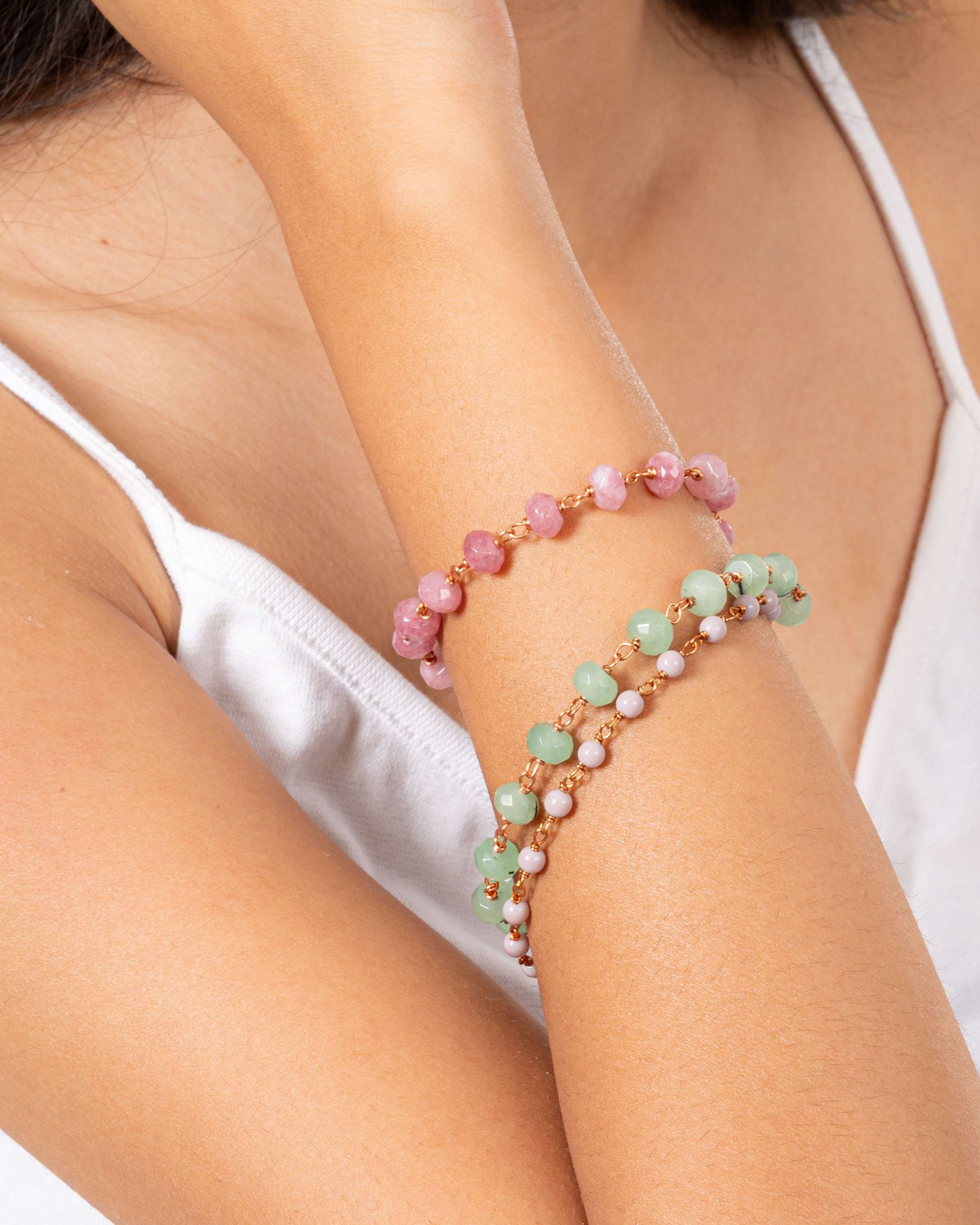 Three layered multicoloured bracelet
