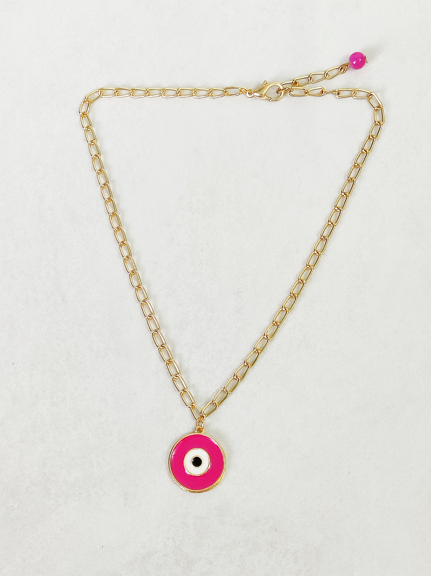 Evil Eye Necklace -Pink