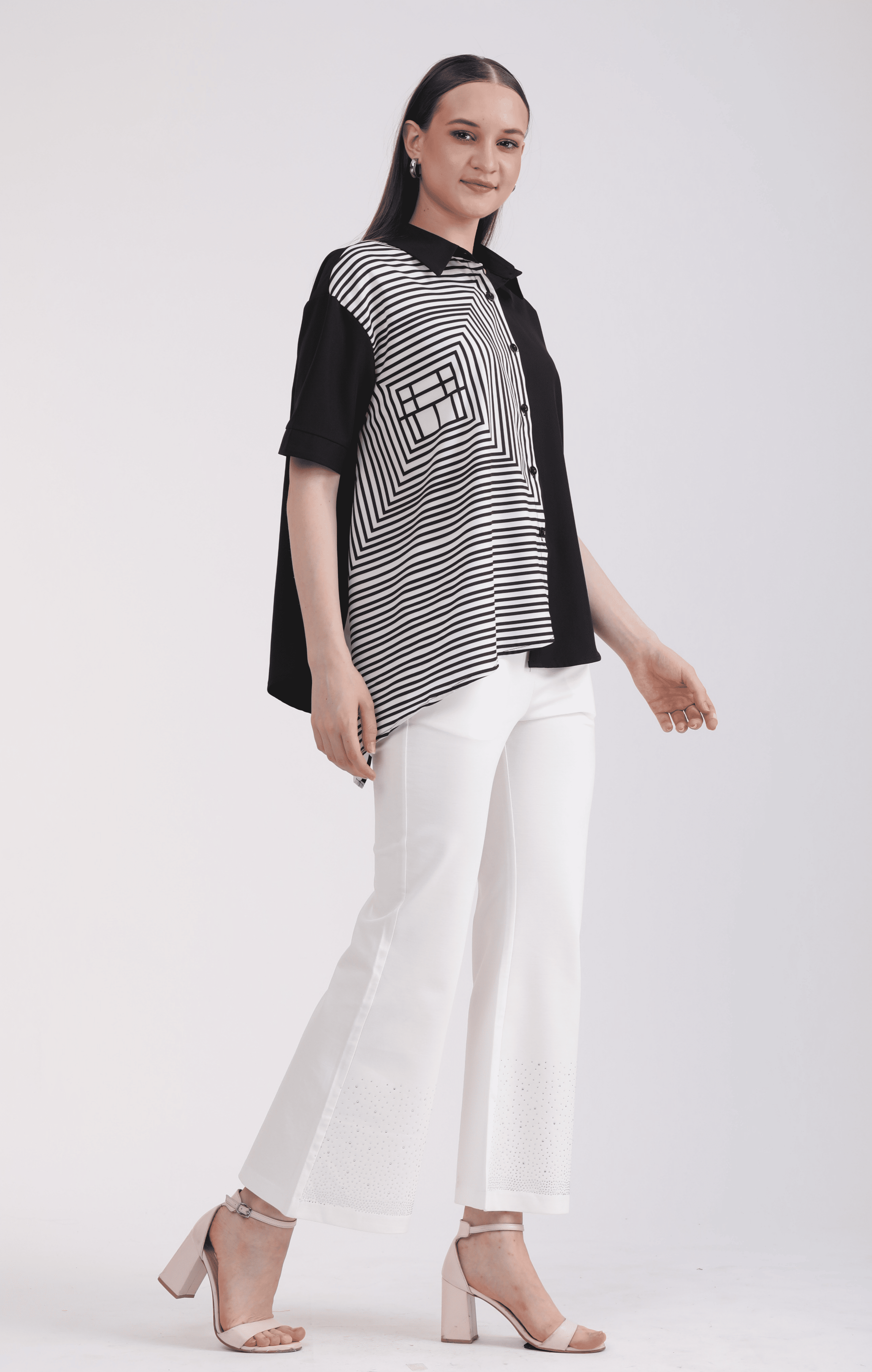 Albion Women Black Blouson Top