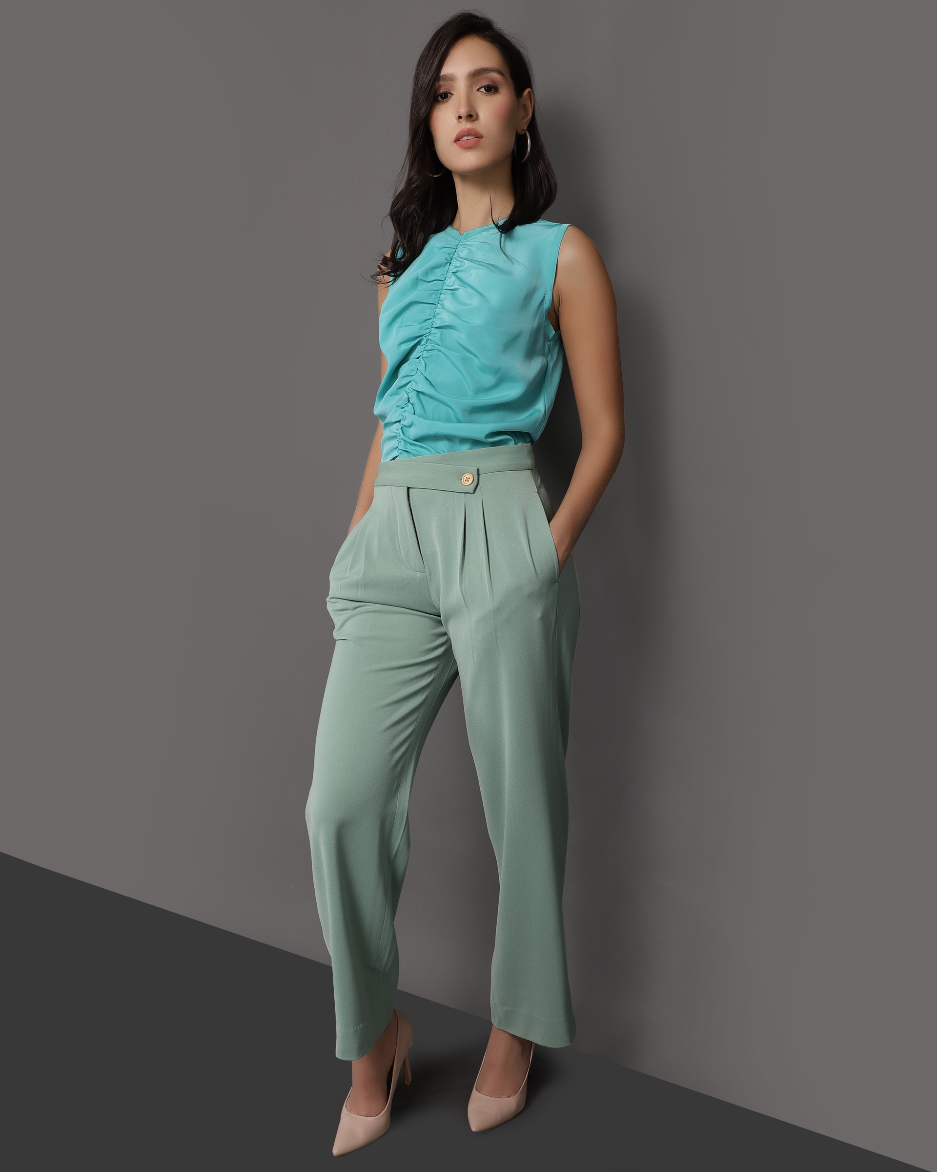 Harold Meagan | Green Straight Fit Trouser 3