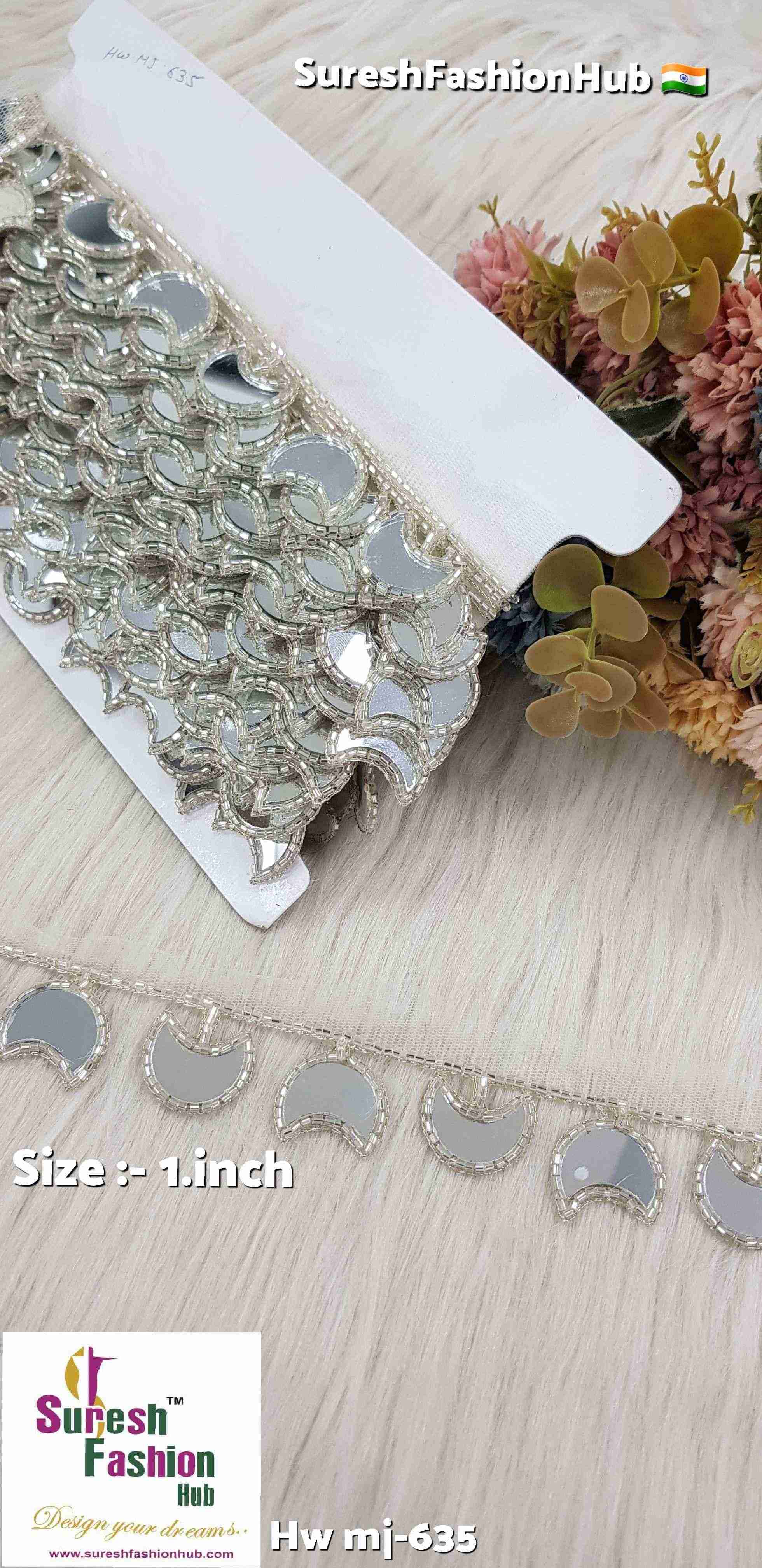 Water Gold Moon Mirror Handwork Lace