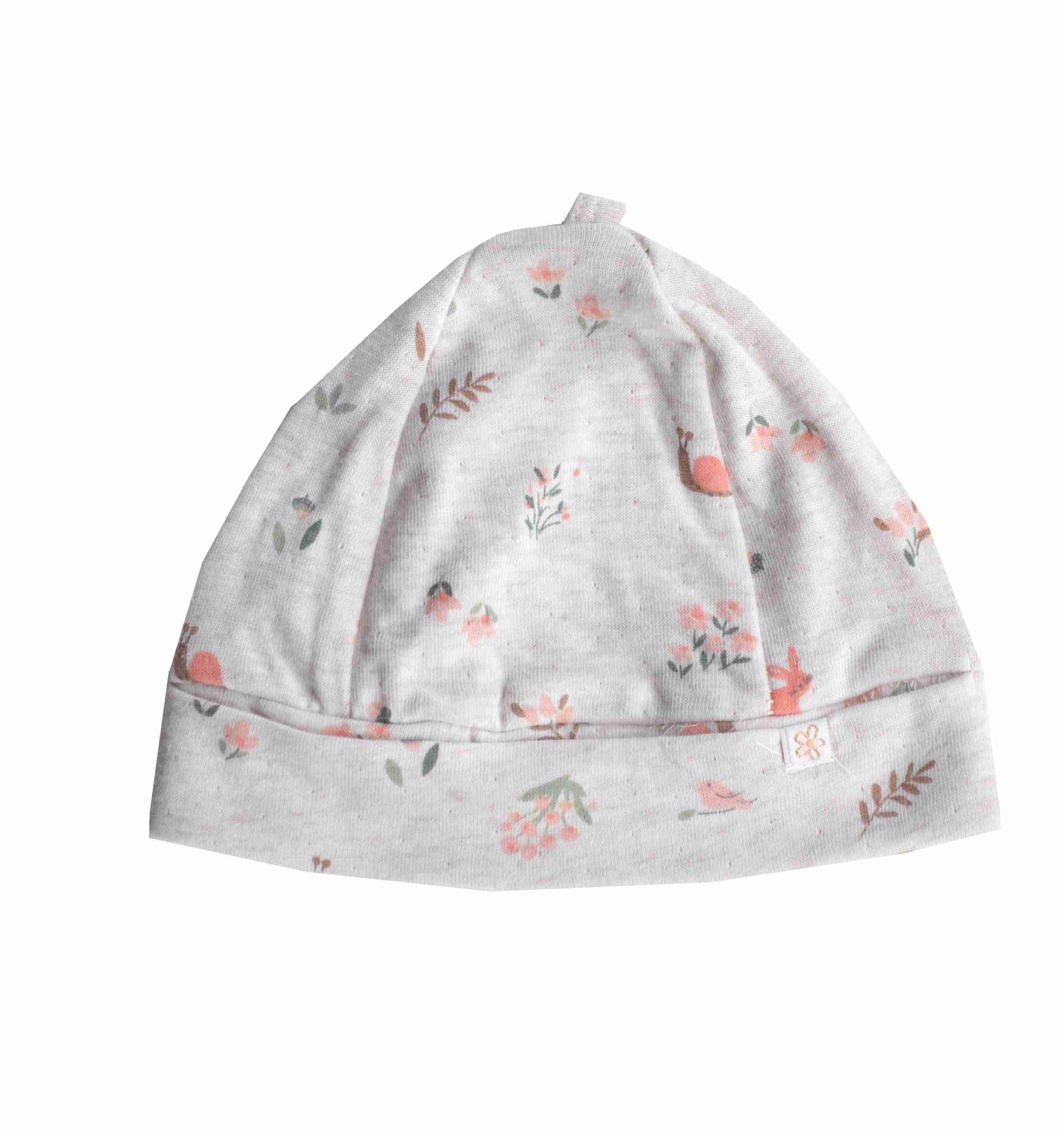 Floral Printed baby caps(100% Cotton Interlock Biowash)