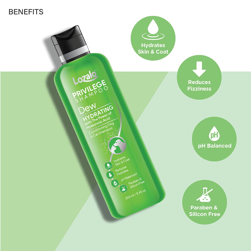 Lozalo Priviledge Conditioning Dog & Cat Shampoo, 250 ml (Dew)
