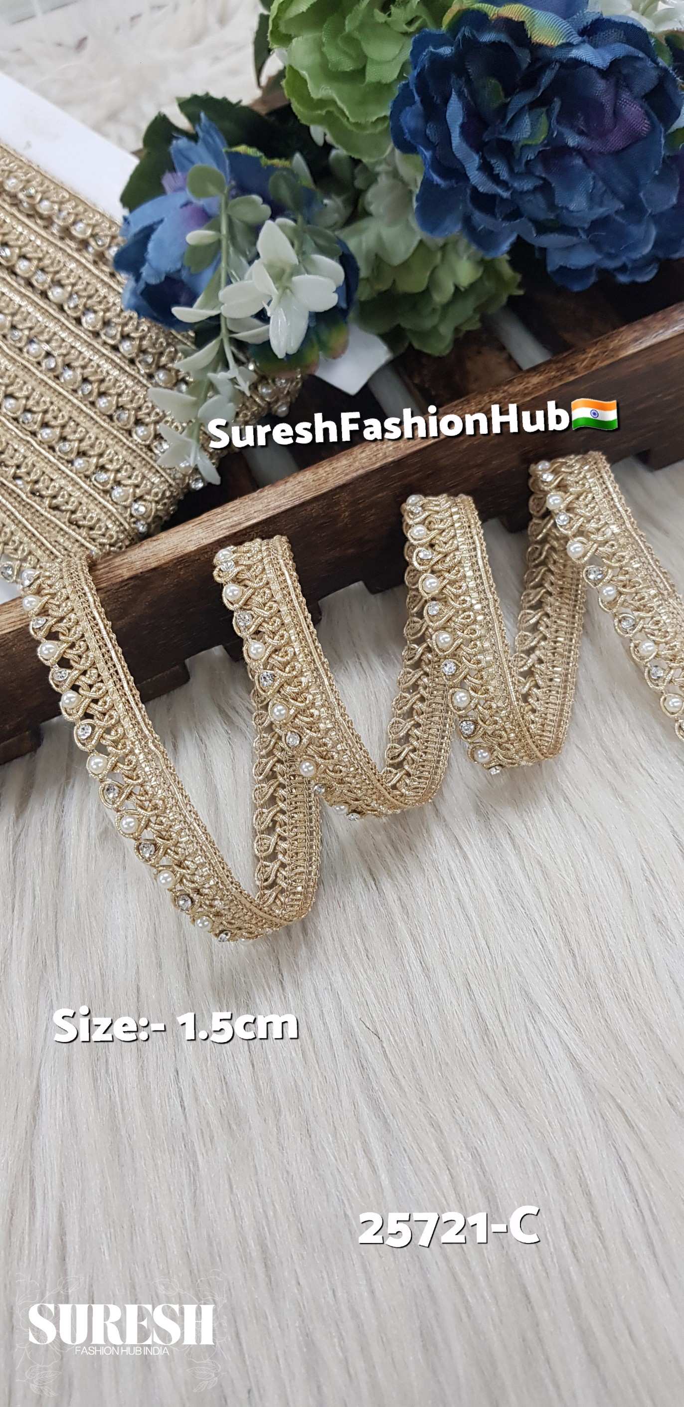 Pearl Dori Diamond Jhalar Lace