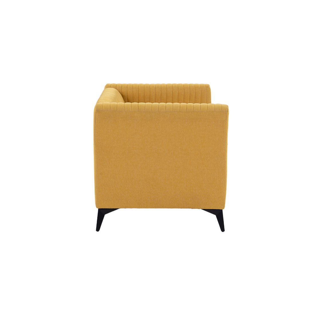 neudot Diva Sofa for Living Room |2 Persons Sofa|Premium Fabric with Cushioned Armrest | Solid Wood Frame|2 Seater in Husky Yellow Color