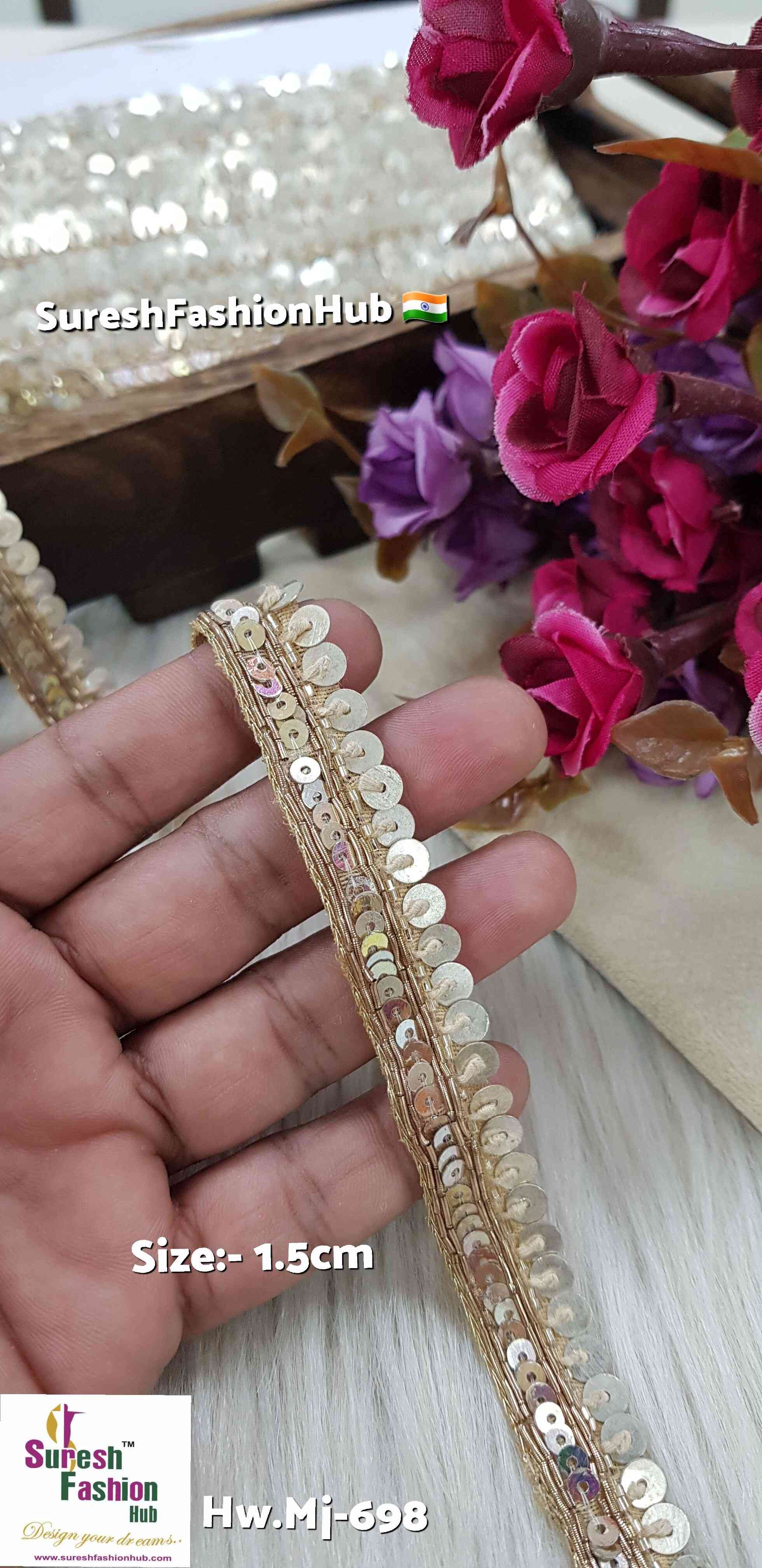 Pearl Silver Hanging Sequence Lace