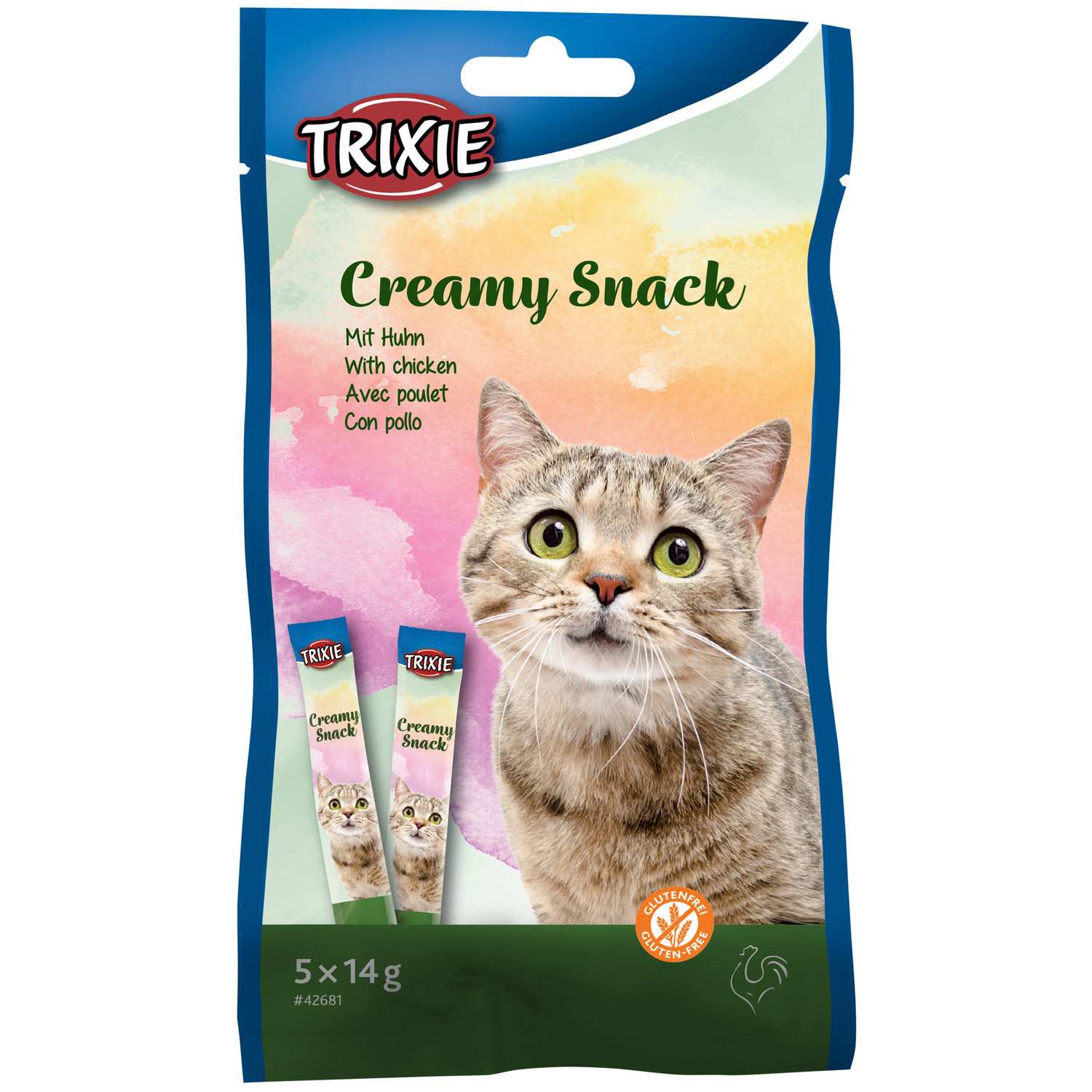 Trixie Creamy Snack With Chicken, 5 x 14 g