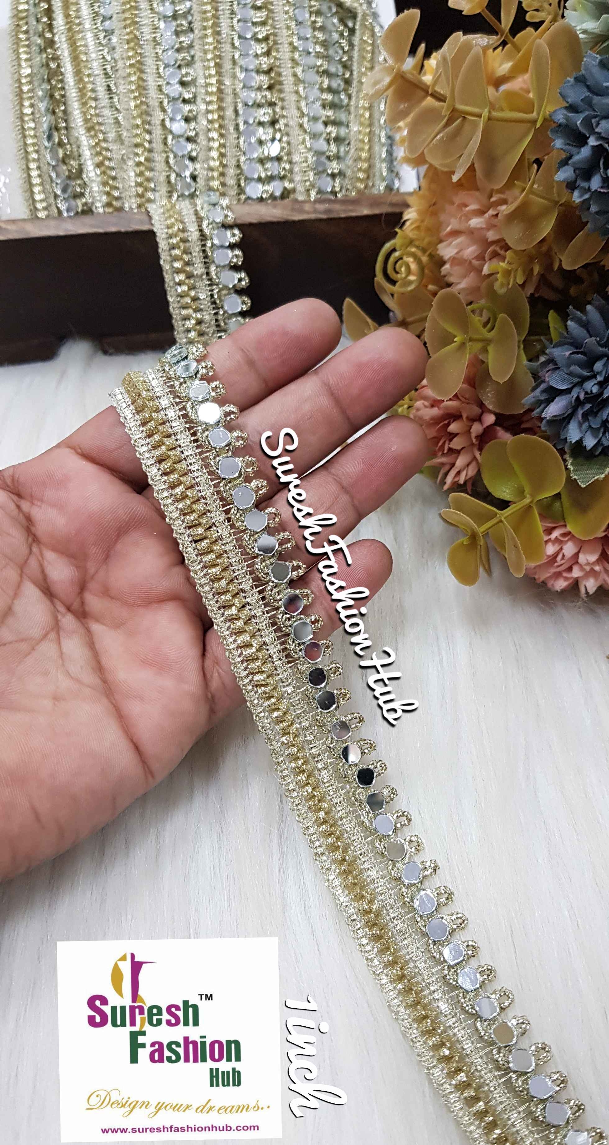 Pearl Ivory Elegance Pearl & Mirror Laces - Unisex Fashion Accessories by  Suresh Fashion Hub India
