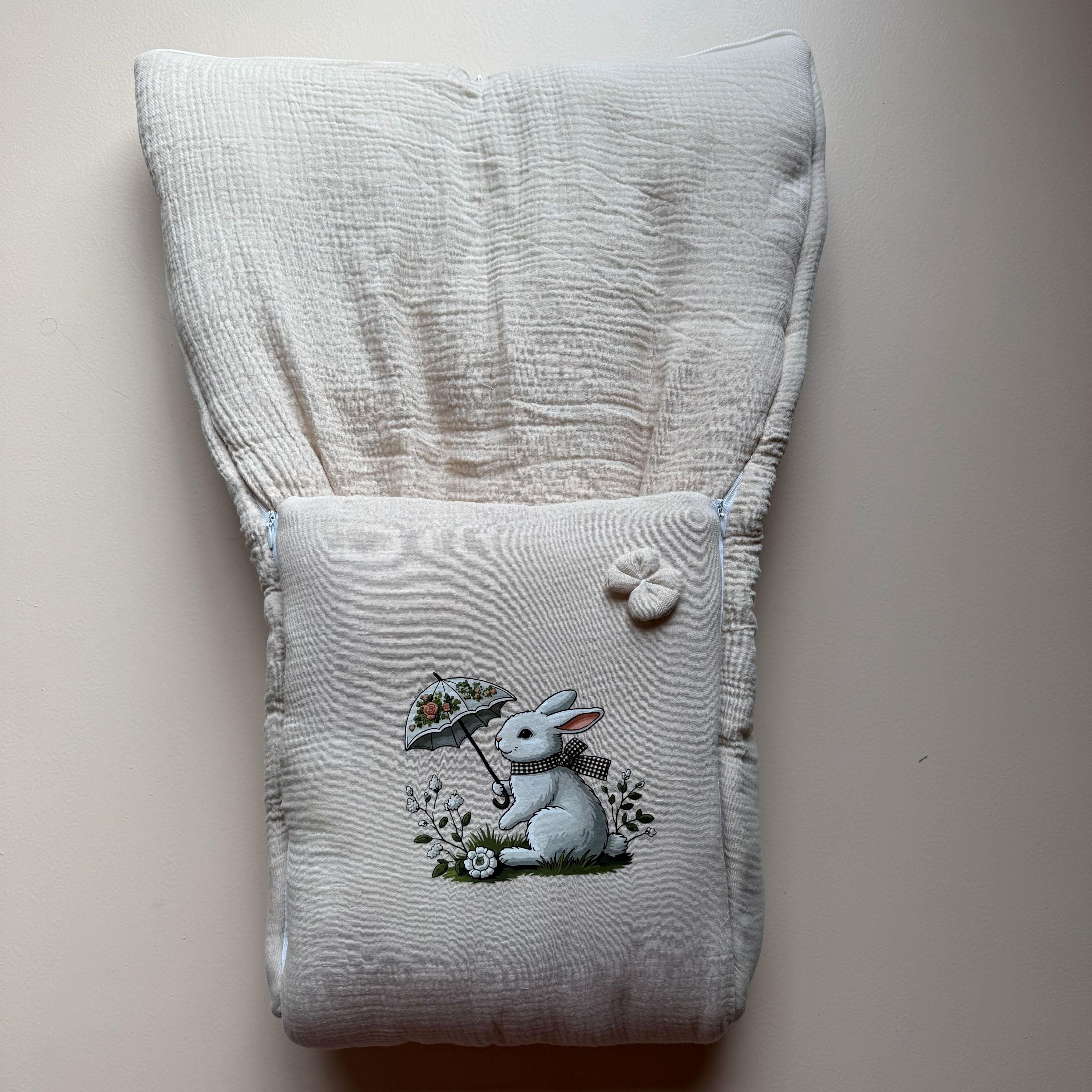 Bunny Garden Muslin Sleeping Bag