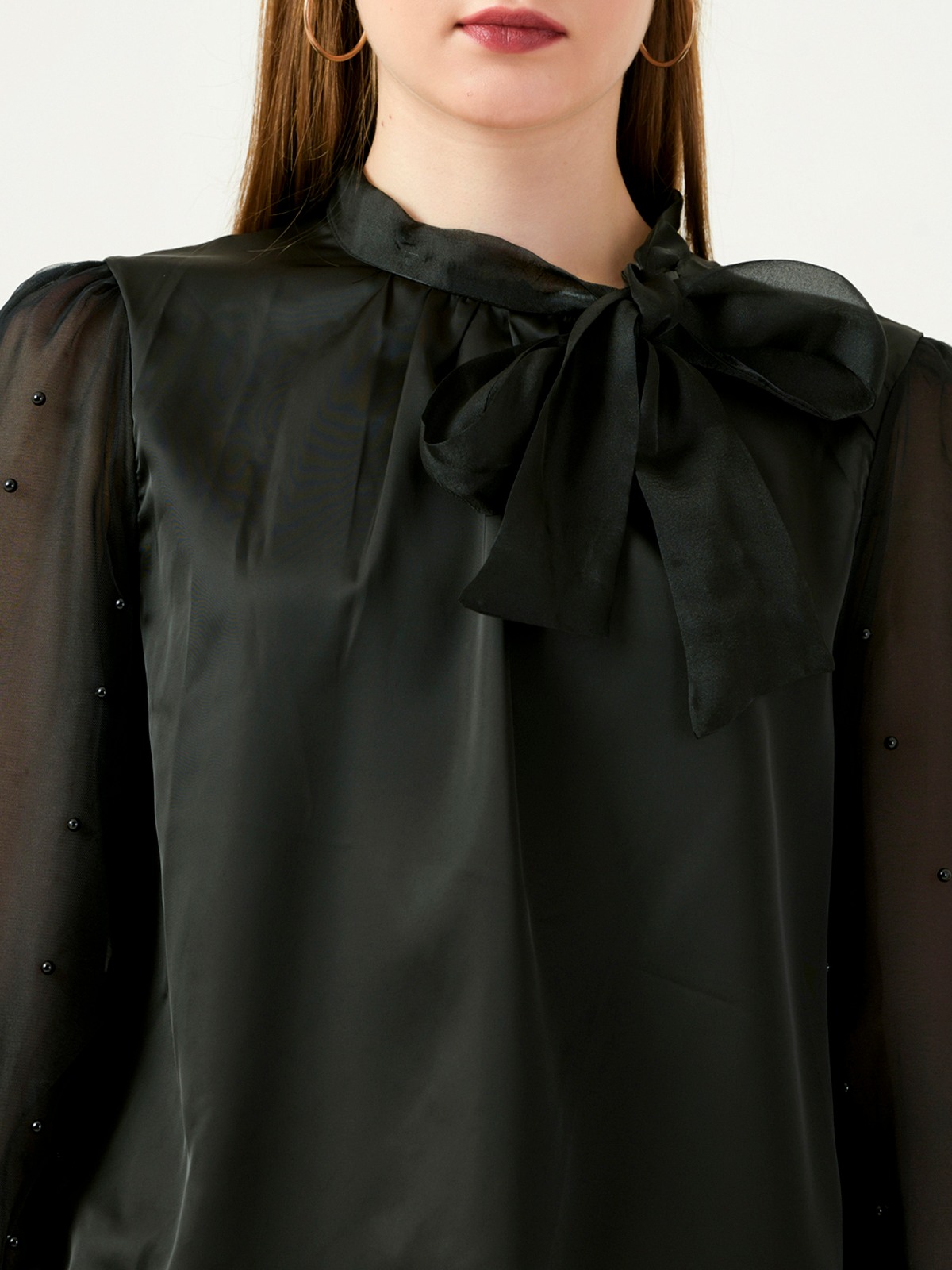 Albion Women Smart Premium Black Blouson Top