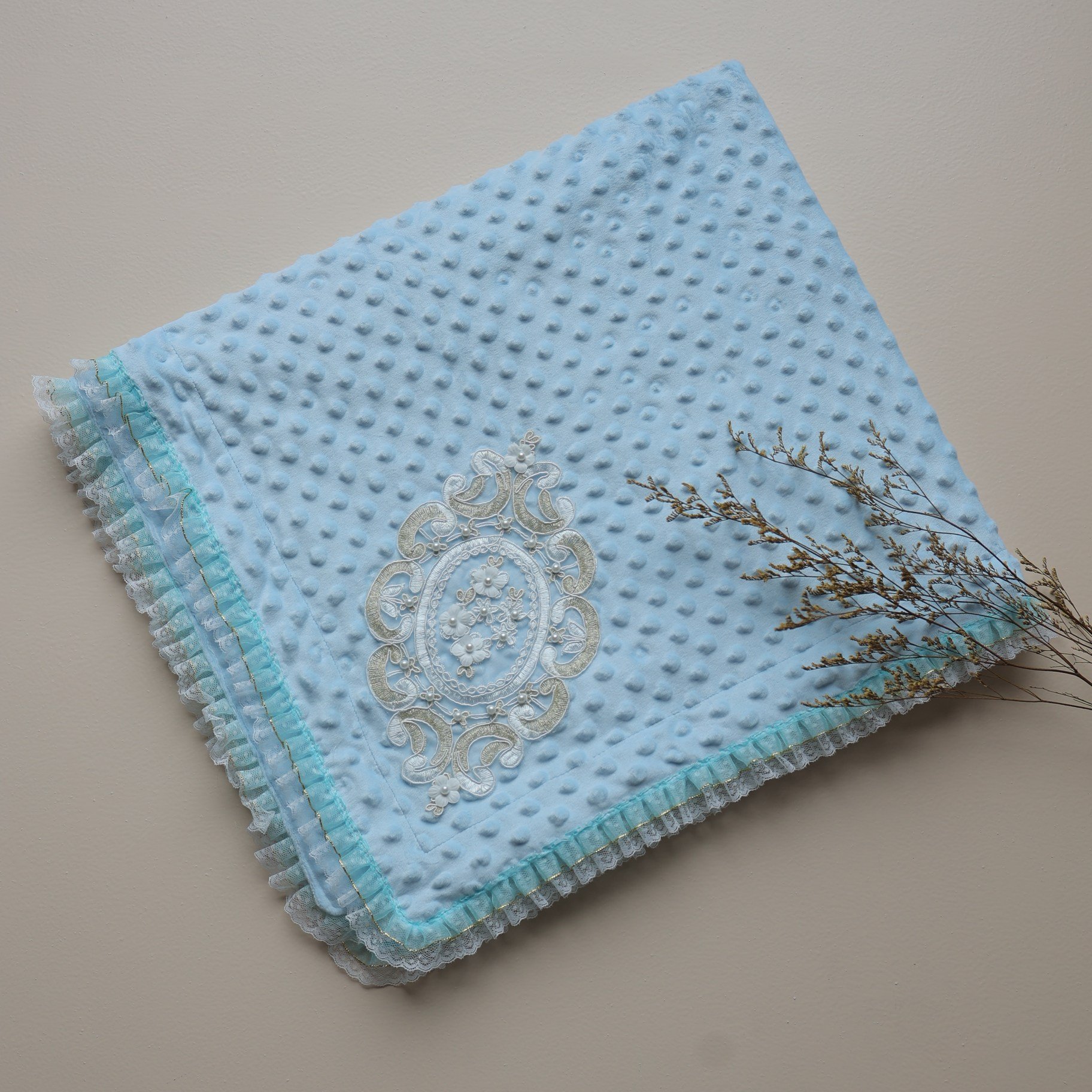 Cloud Dots Baby Blanket
