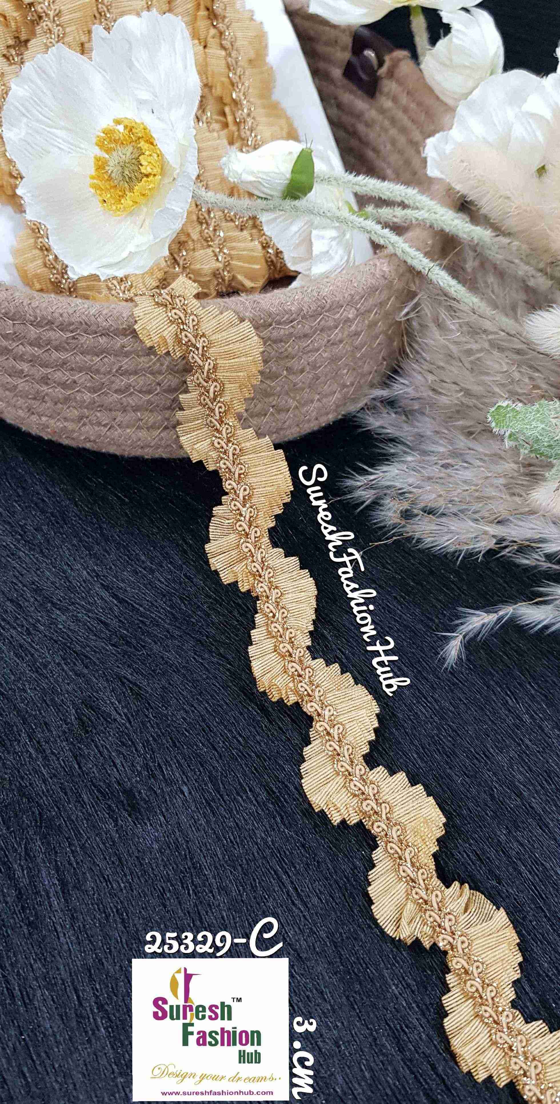 ShimmerEdge Beige Lace