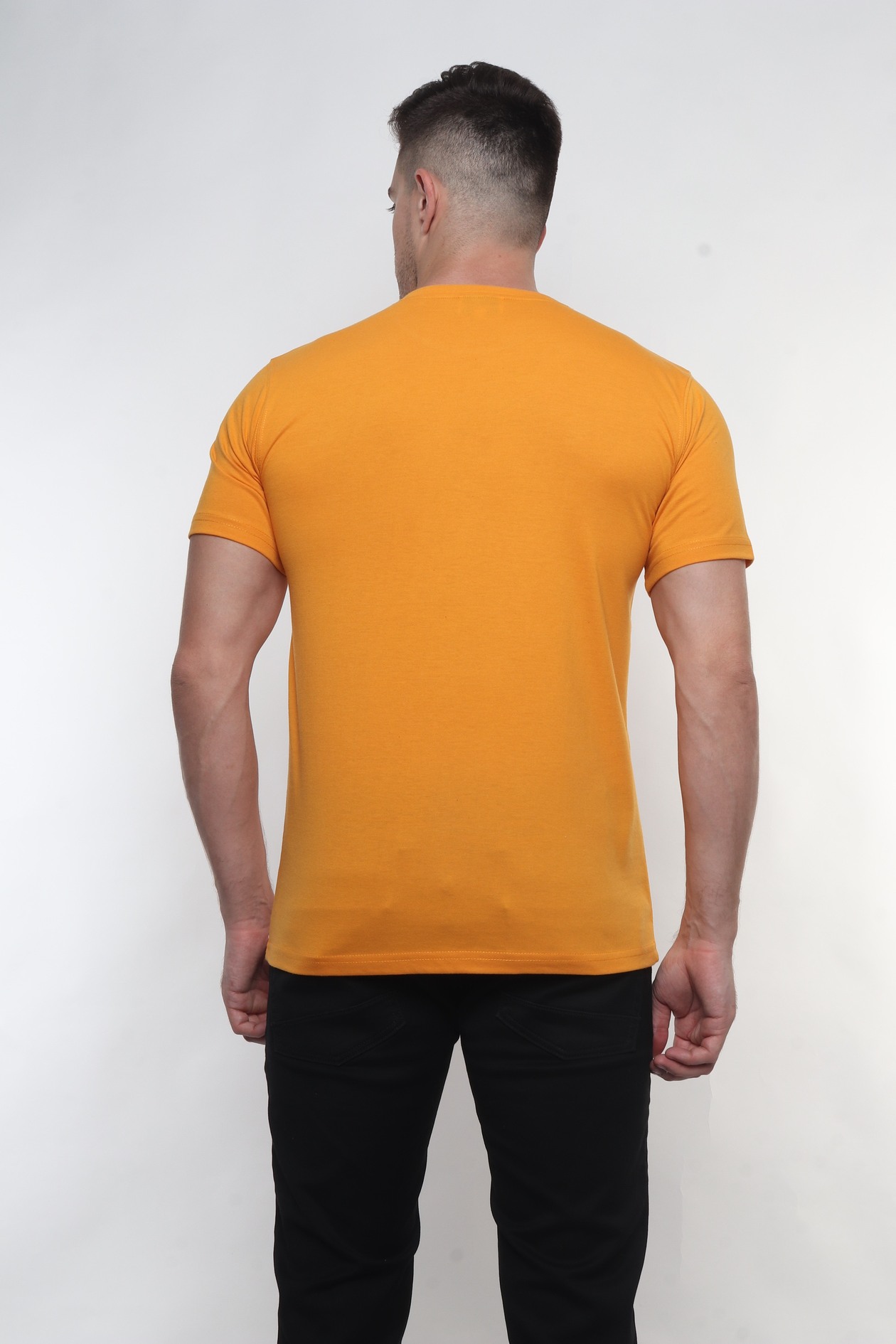 Mustard Round Neck T Shirt